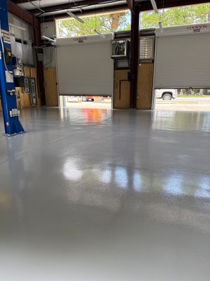 Industrial Epoxy Flooring for Sandhill Crane Workshop in Gautier