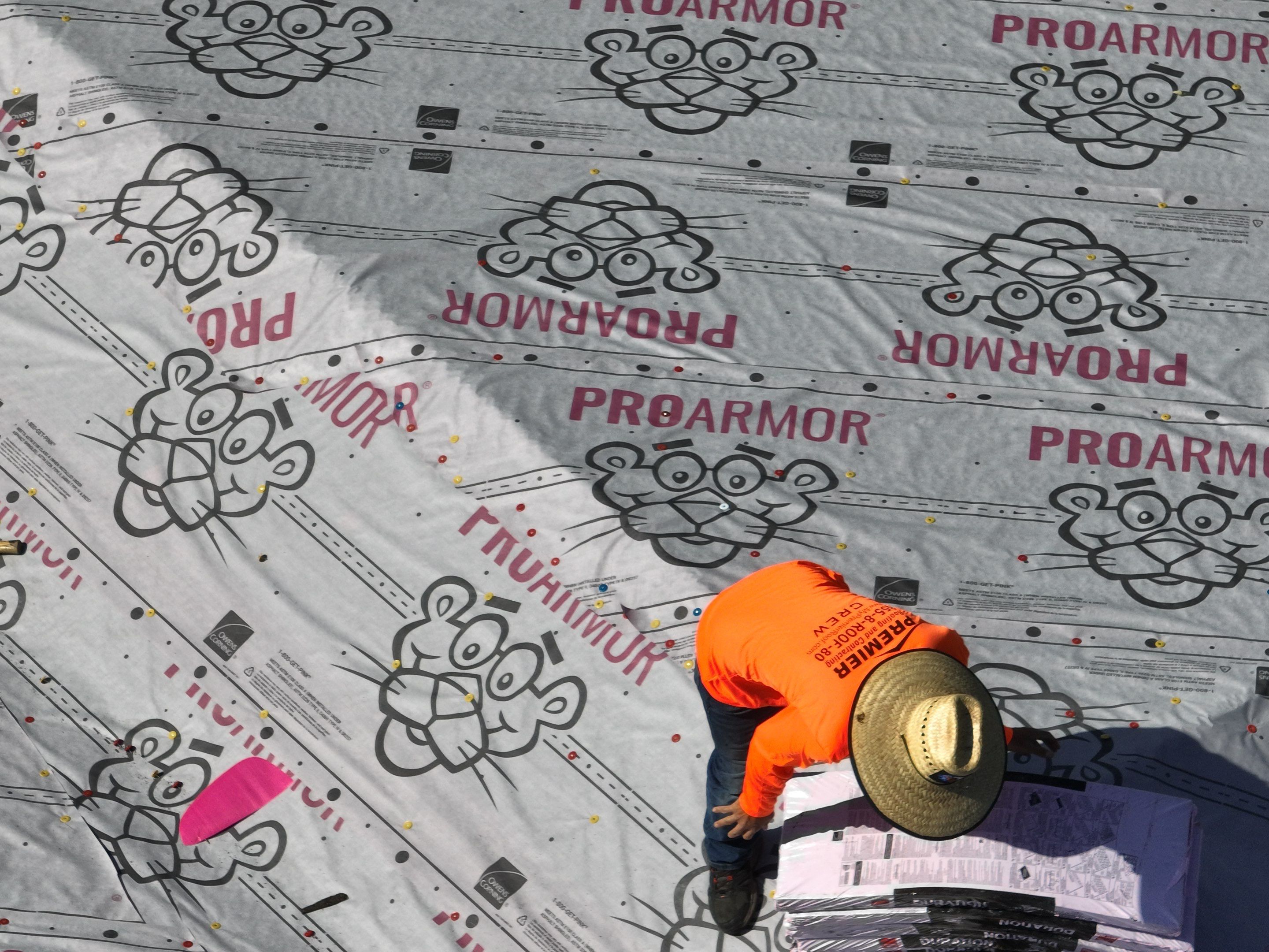 Residential Roofing Installation using Owens Corning 30 year Architectural Shingles by Premier Roofing and Contracting