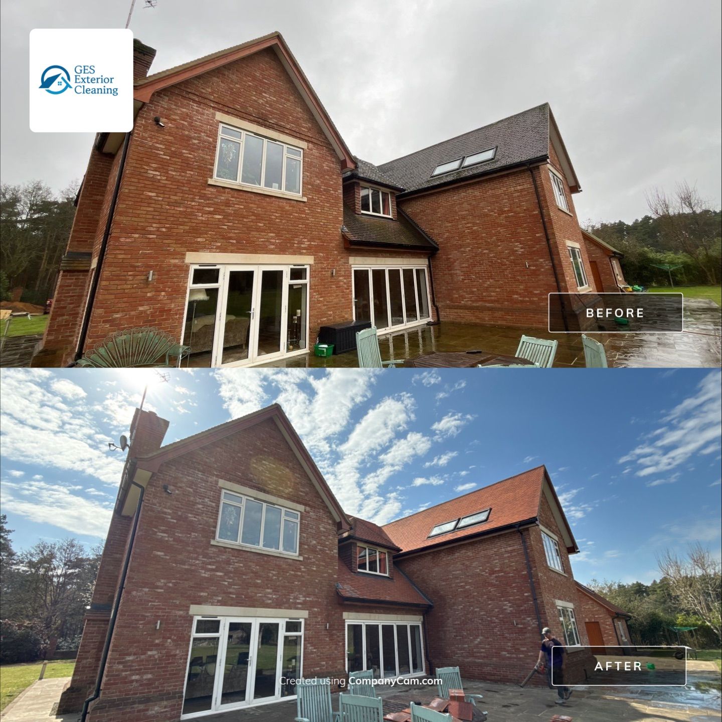 Roof Clean - Moss Removal - Gutter Clean using Honda 15lpm Low Pressure Washing Machine by Ges Exterior Cleaning ltd