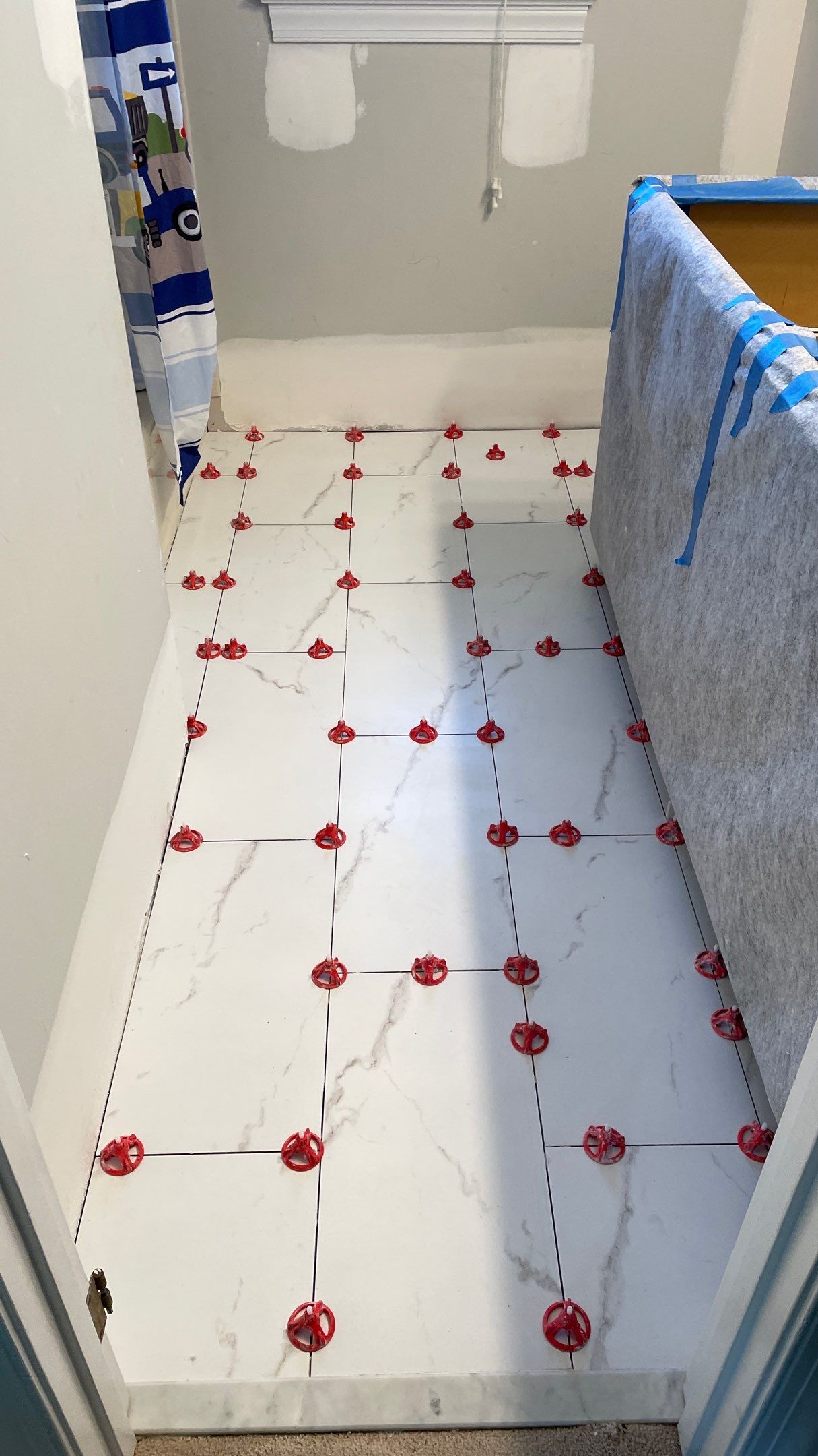 Bathroom Remodel with new Subway Tile Shower by Footprints Floors of Coastal Carolina