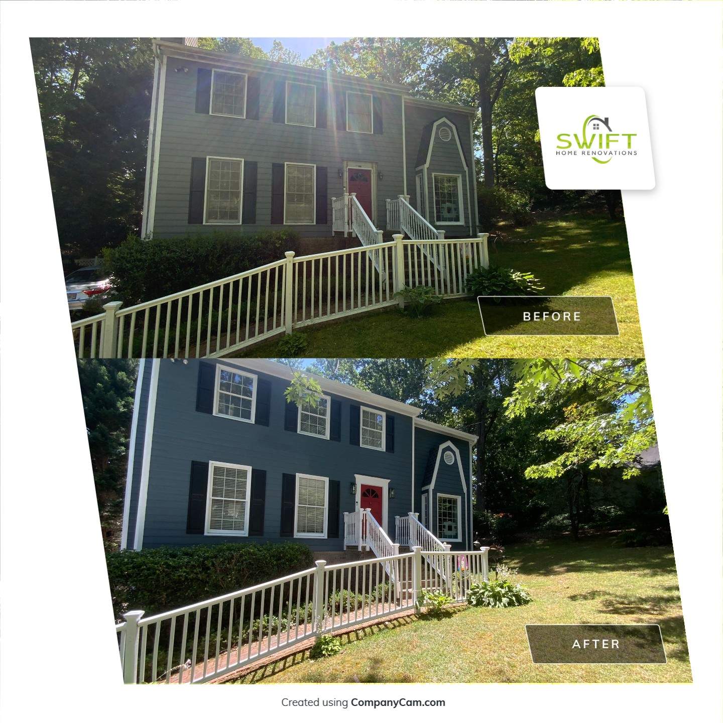 Full Exterior Painting and Trim Refinement in Marietta by Swift Home Renovations