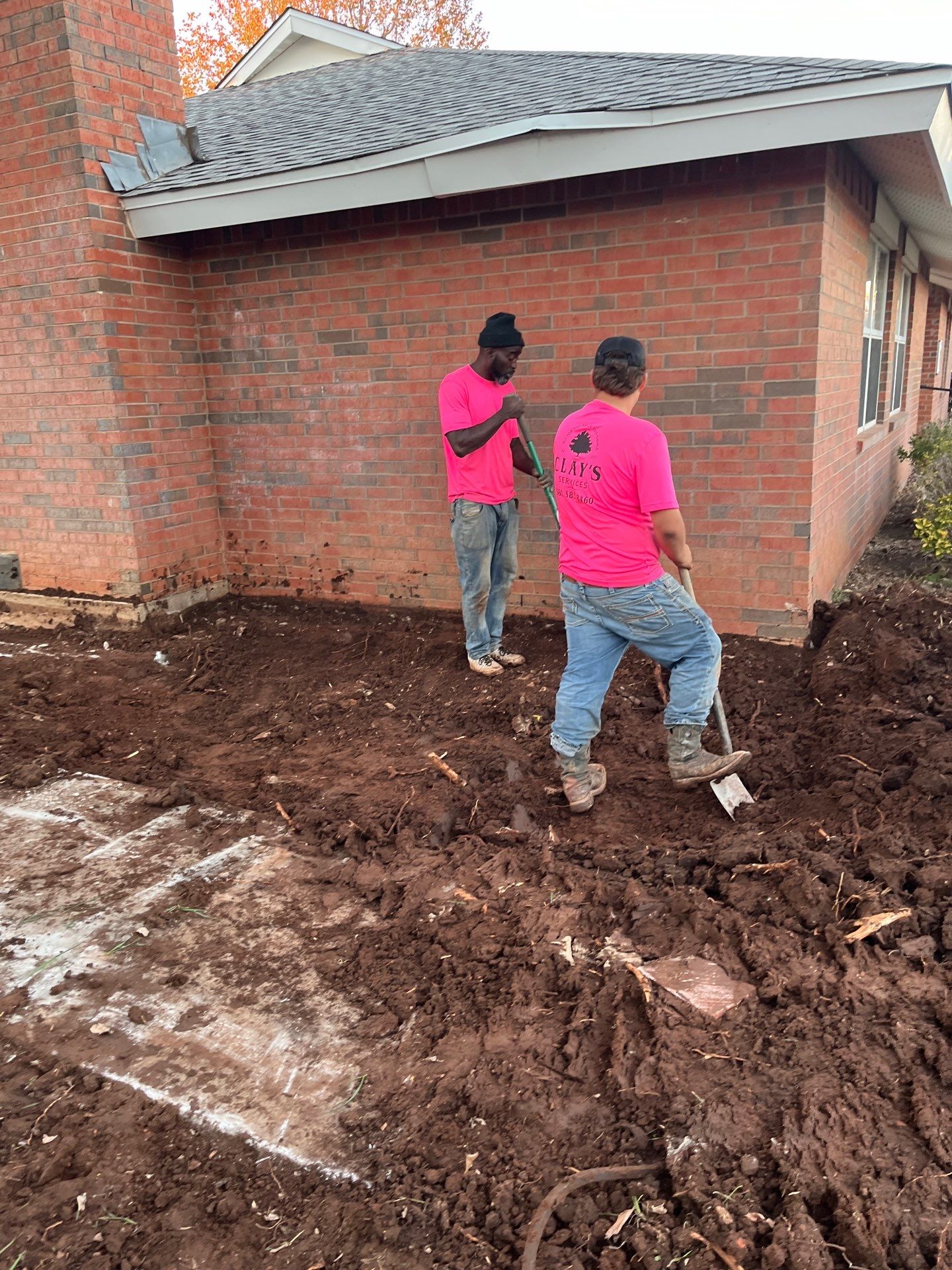 Concrete work, Landscape work, Sod work, and Irrigation work. by Clays Services Inc