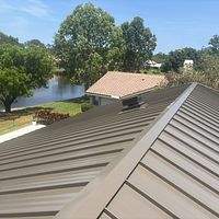 24ga 1.5" Mechanical Seam Medium Bronze by Total Roofing System The Metal Roof Experts