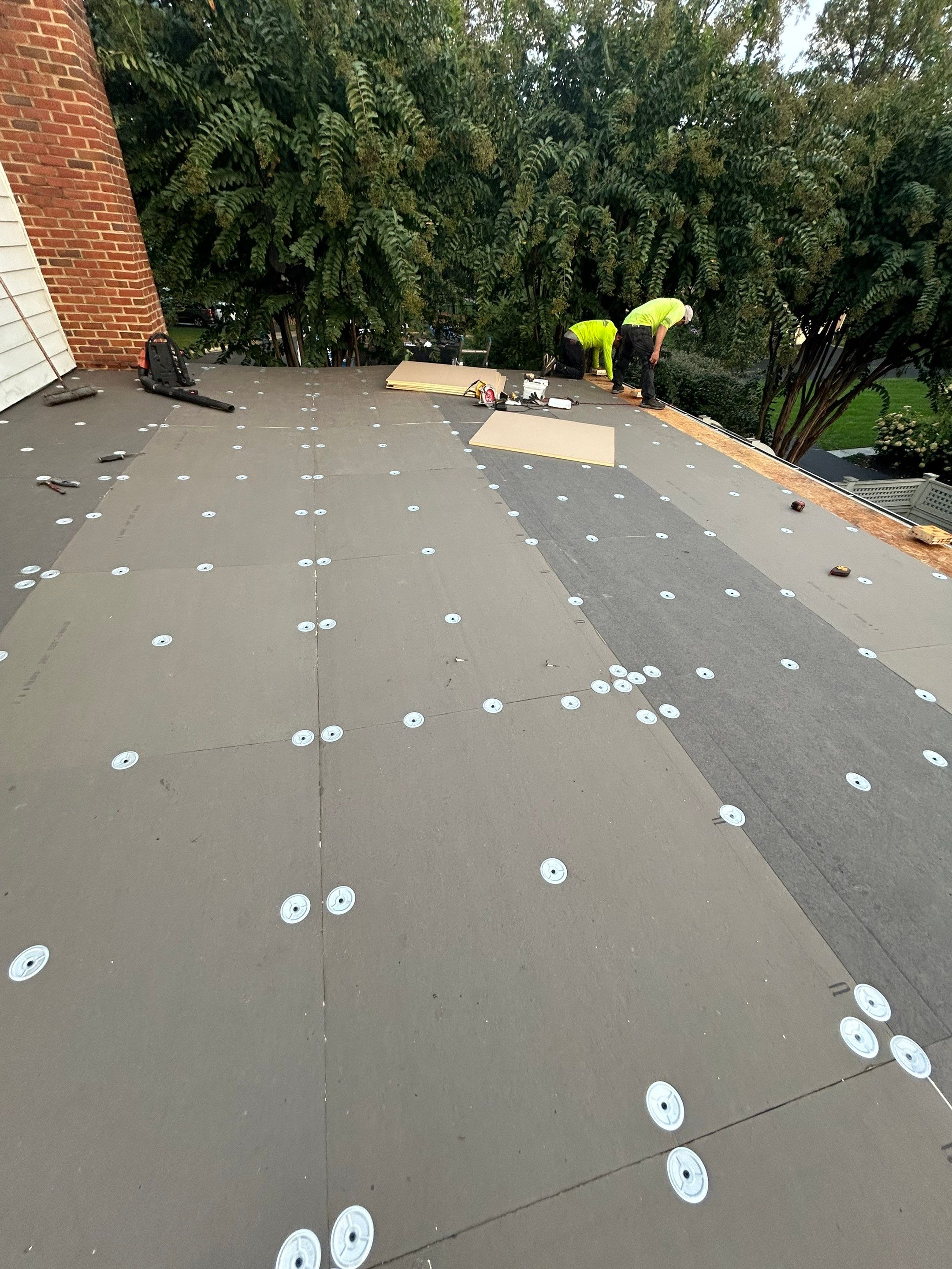 McLean - Residential Flat Roof Replacement with Carlisle Syntec EPDM by RM Banning, Inc.