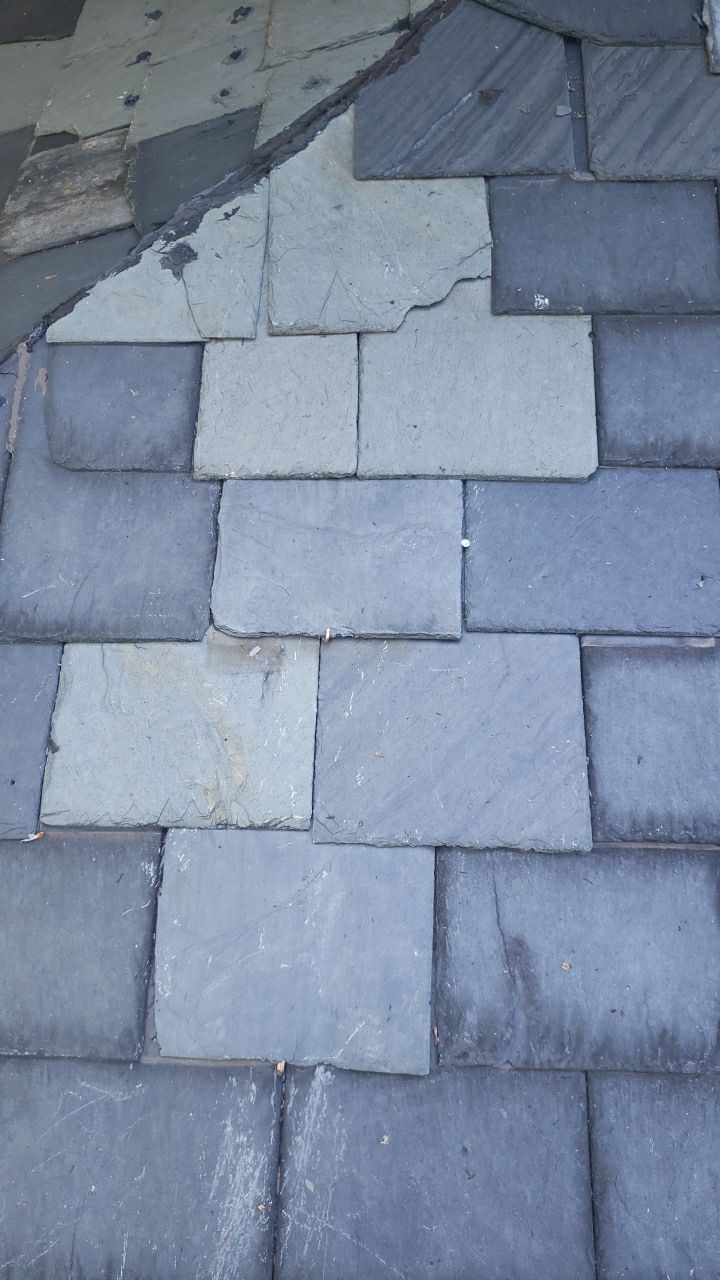 Slate Roof Repair & Gutter Cleaning in Roland Park by Roof Right Inc