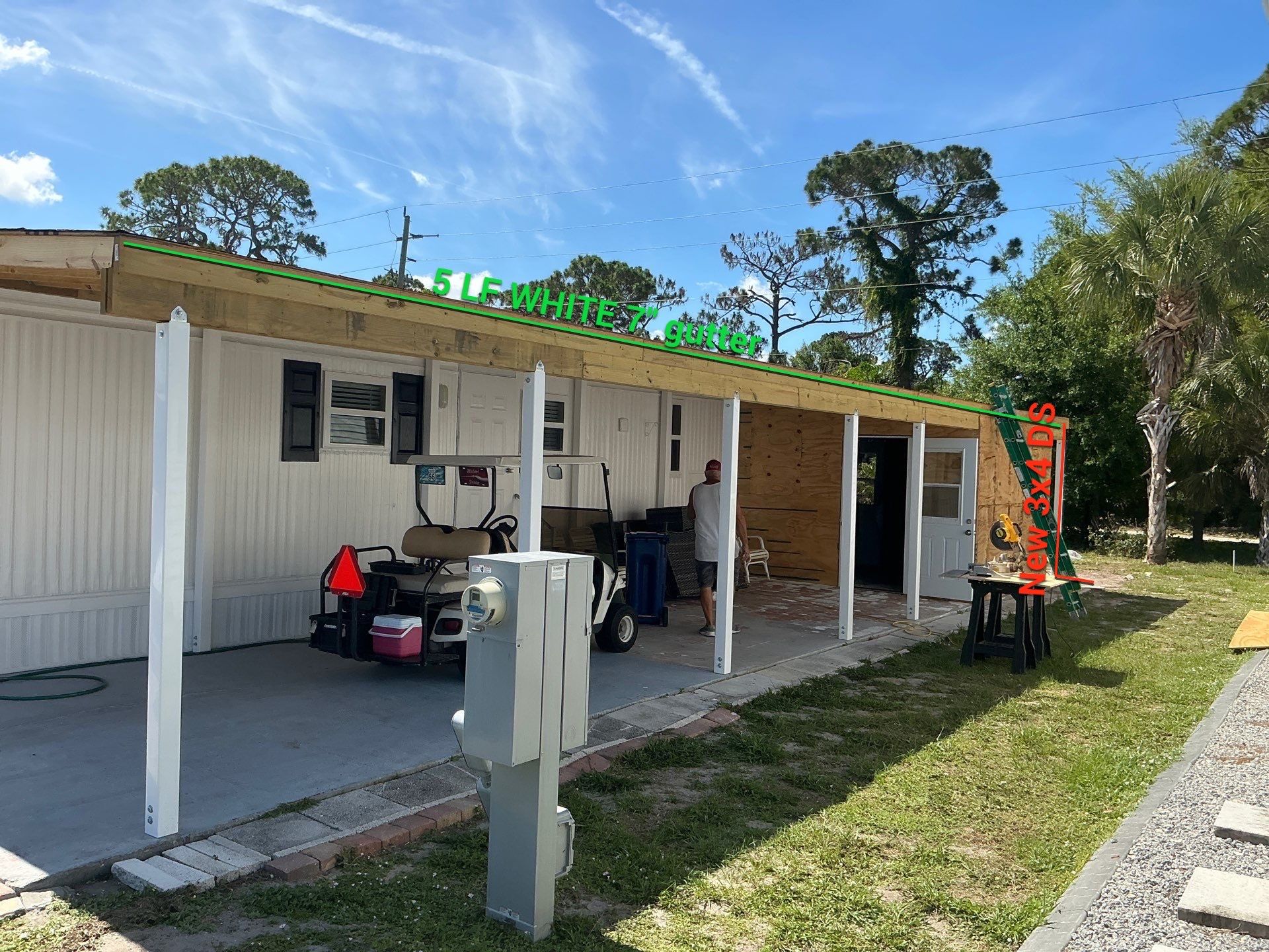 6 inch Aluminum Seamless Gutters in Englewood FL by Gutter Professors