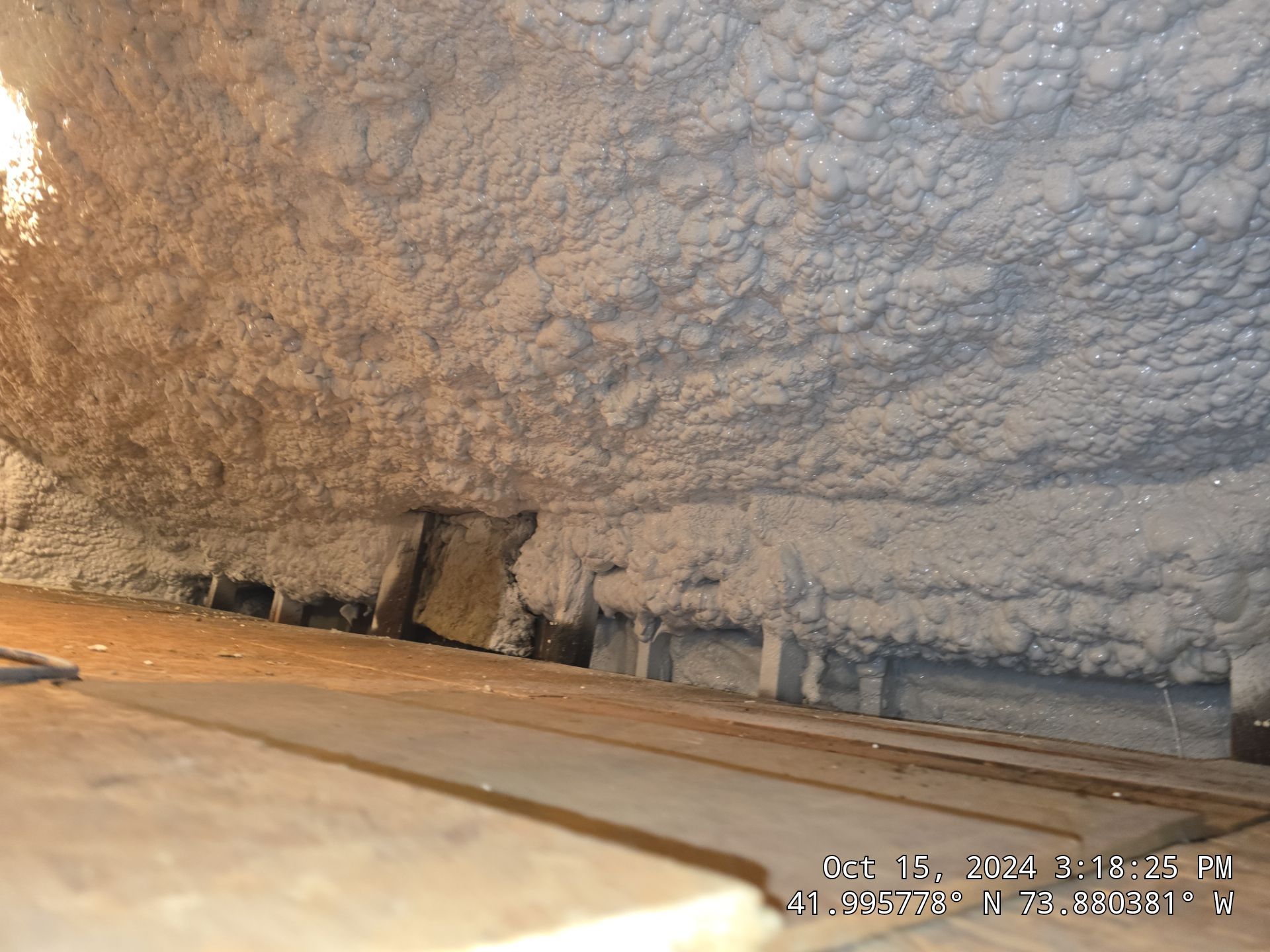 Attic Insulation using open cell spray foam by NYS Foam & Energy