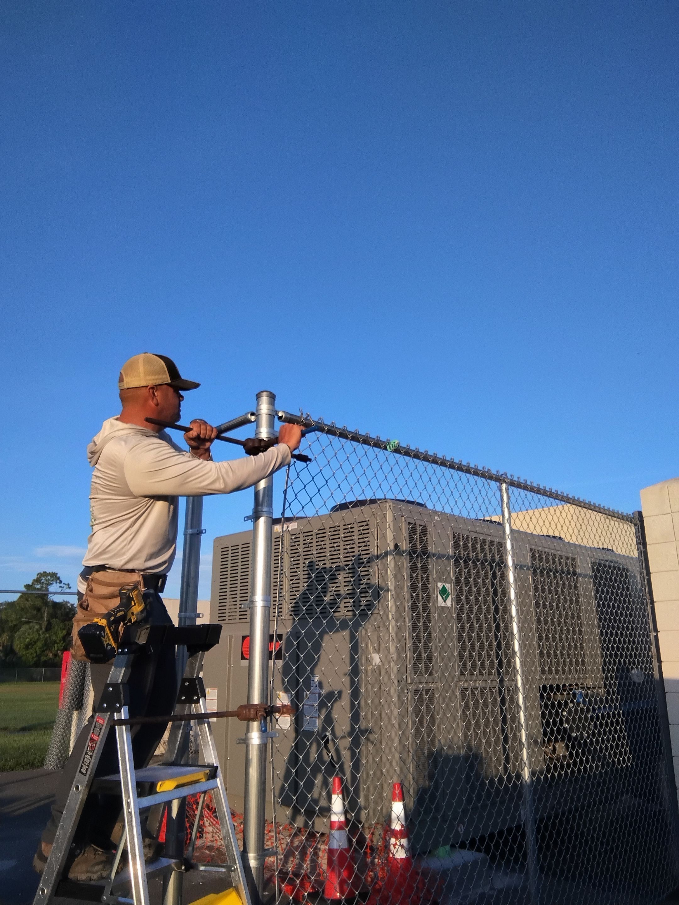 Secure Chain Link Equipment Enclosure Installation in North Port by True Fence LLC