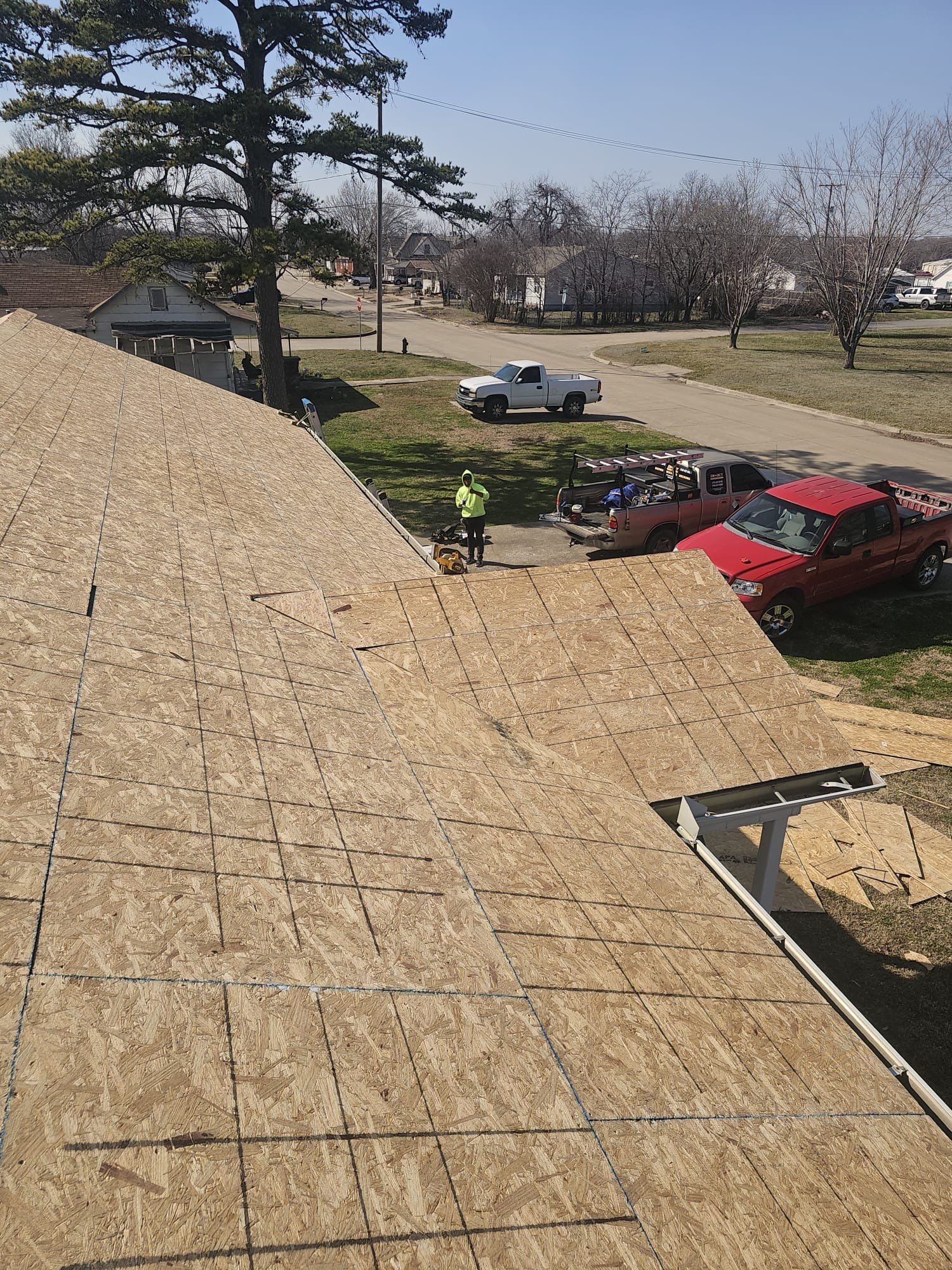 Storm damage restoration project by In & Out Construction & Remodeling, LLC