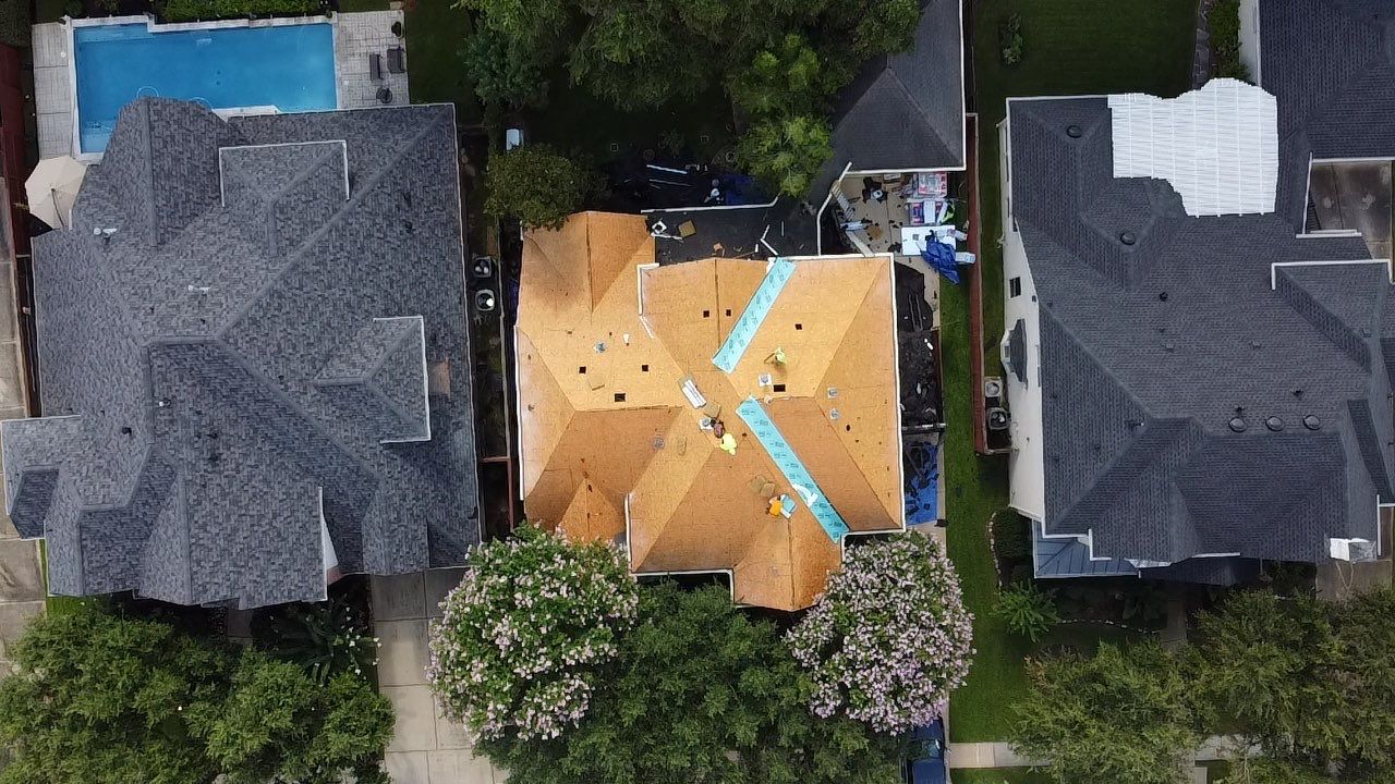 GAF Charcoal Roof Replacement for Houston Home by Houston Roofing & Construction