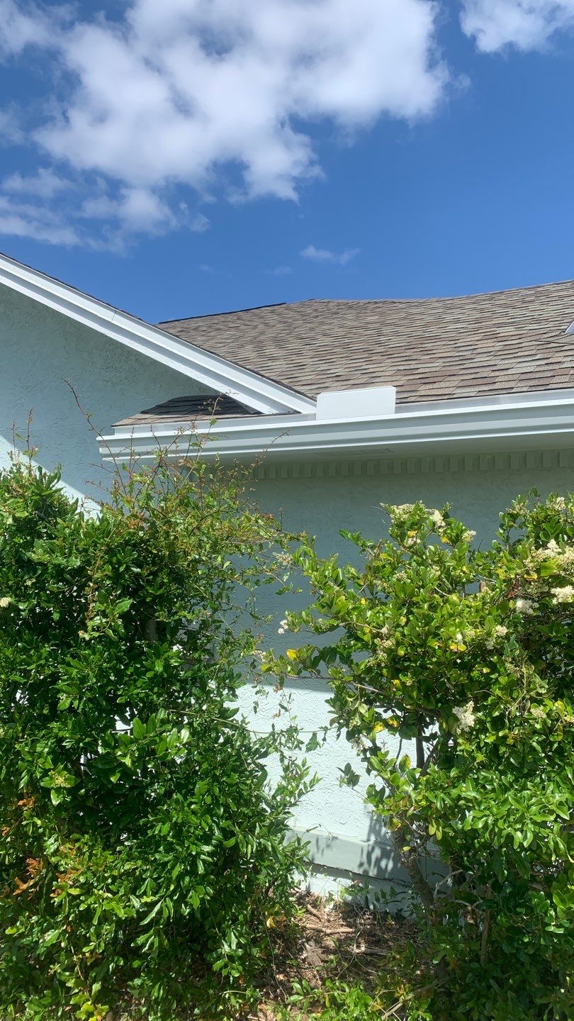 Seamless Gutter Installation using White K-Style Seamless Gutters by Gutter Professors