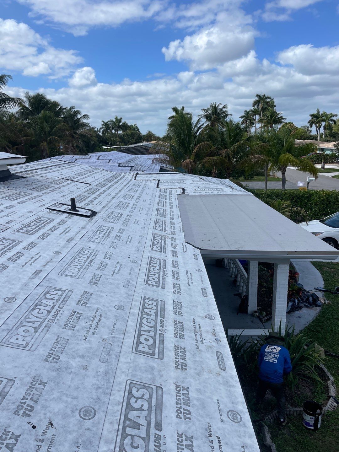 Residential Roofing Installation using 1" Nail strip metal roof by BLUES BROTHERS ROOFING