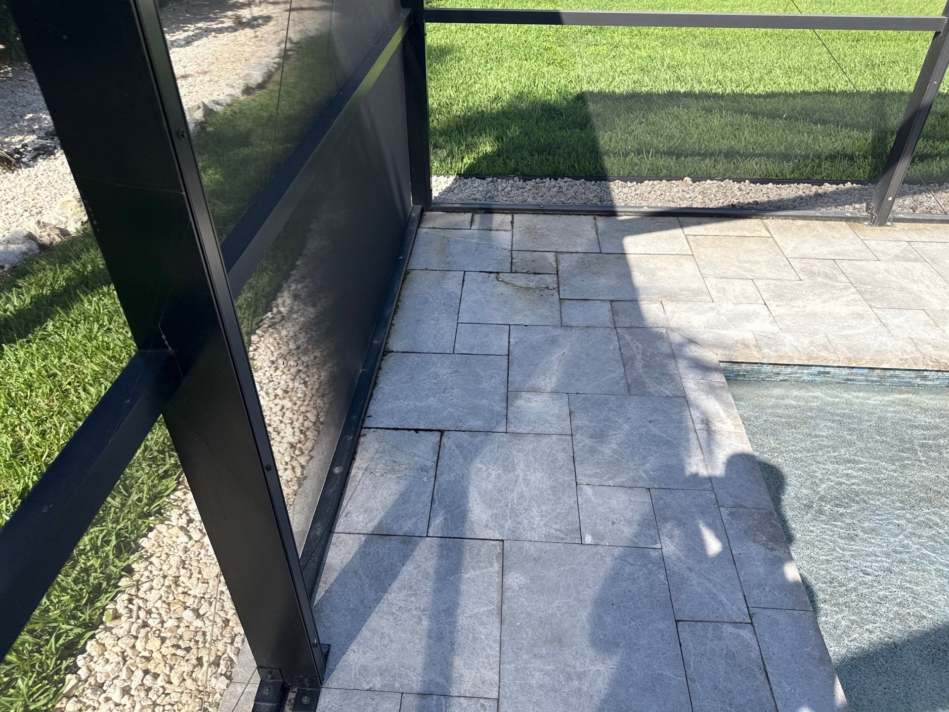 Travertine Pool Deck, Lanai & Screen Enclosure Cleaning Near Manatee River | Bradenton, FL by Sunshine AquaWash