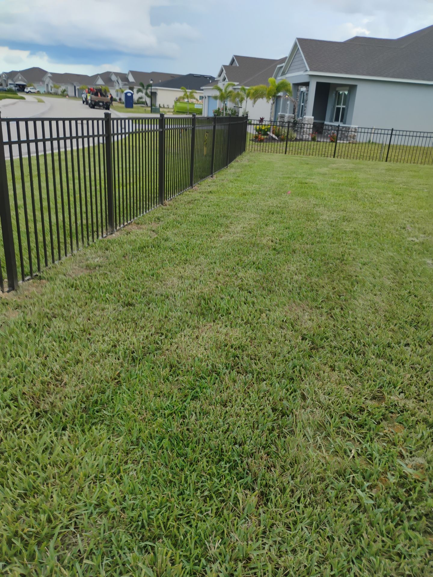 Black Aluminum Picket Fence Installation for Punta Gorda Residence by True Fence LLC