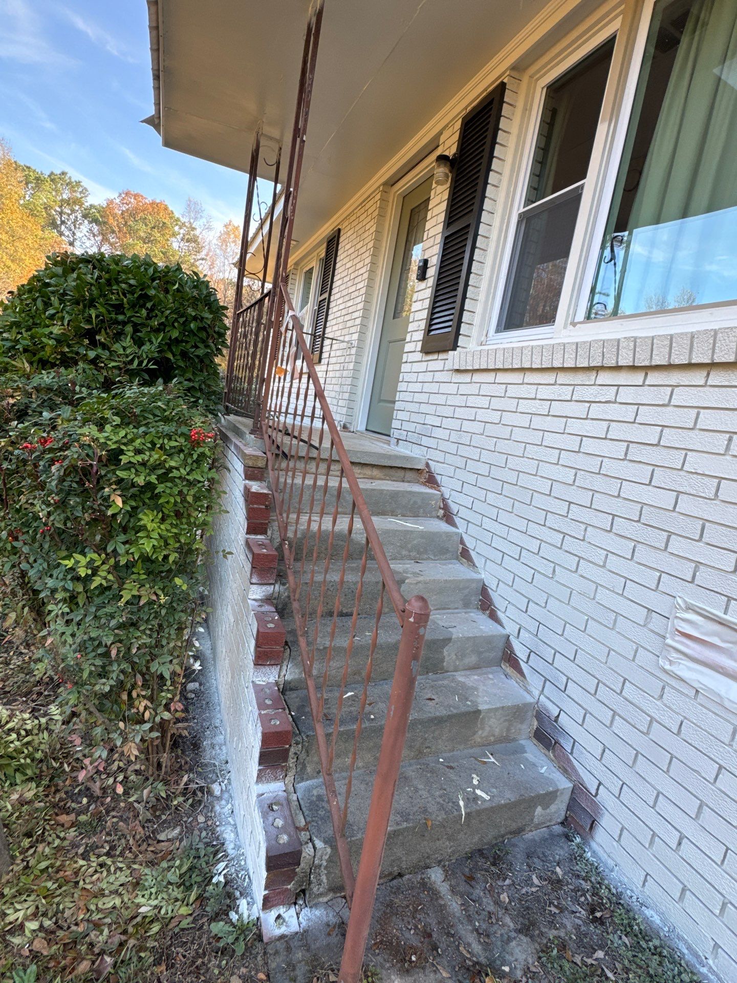 White Masonry Painting and Exterior Home Refresh in Covington by PGP Surface Solutions, LLC