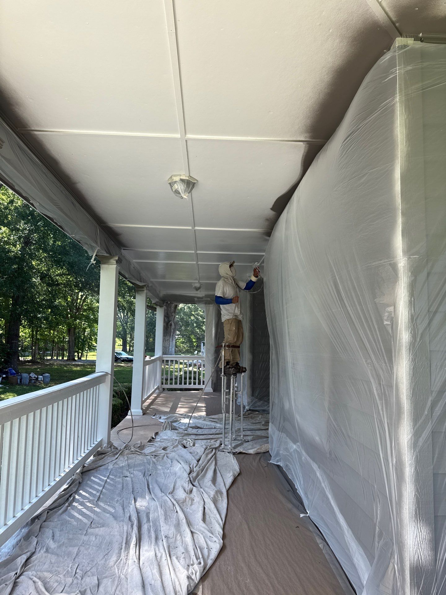Siding replacement, exterior painting, and front door staining. by GonzalezPainters & Contractors Inc