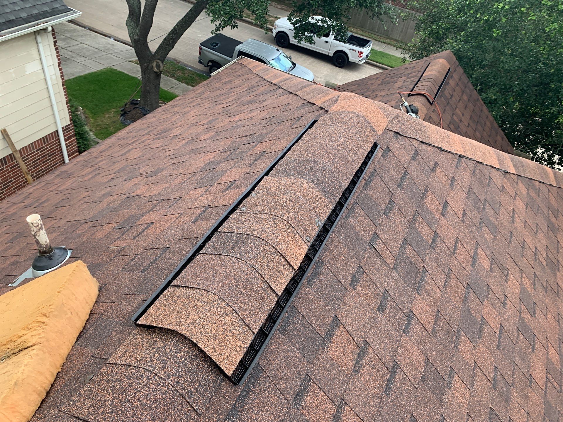 Autumn Brown Shingle Roof Replacement — Houston, TX by PL Roofing & SB Roofing, LLC.
