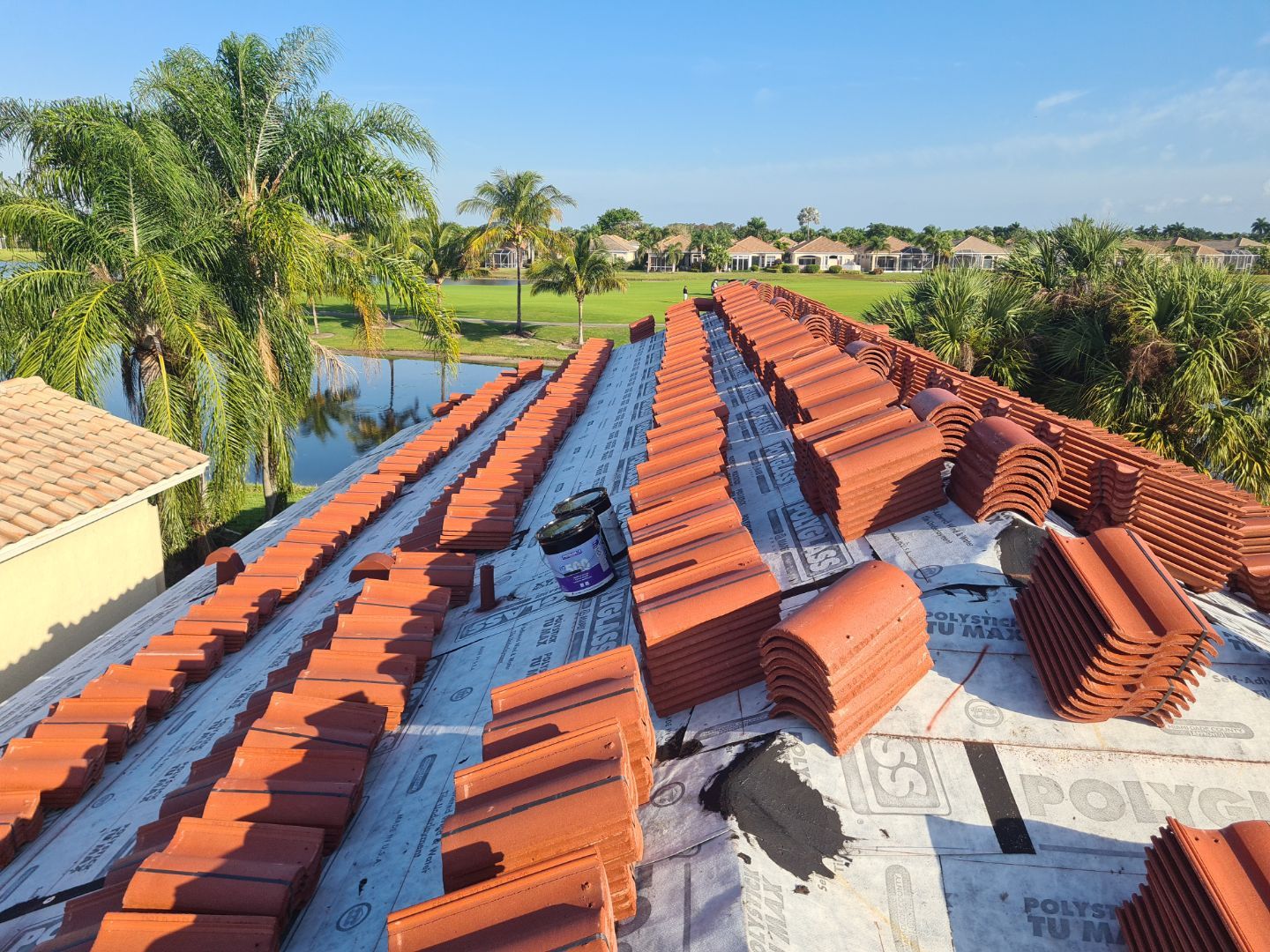 Residential Roofing Installation using Eagle Roofing Tile by BLUES BROTHERS ROOFING