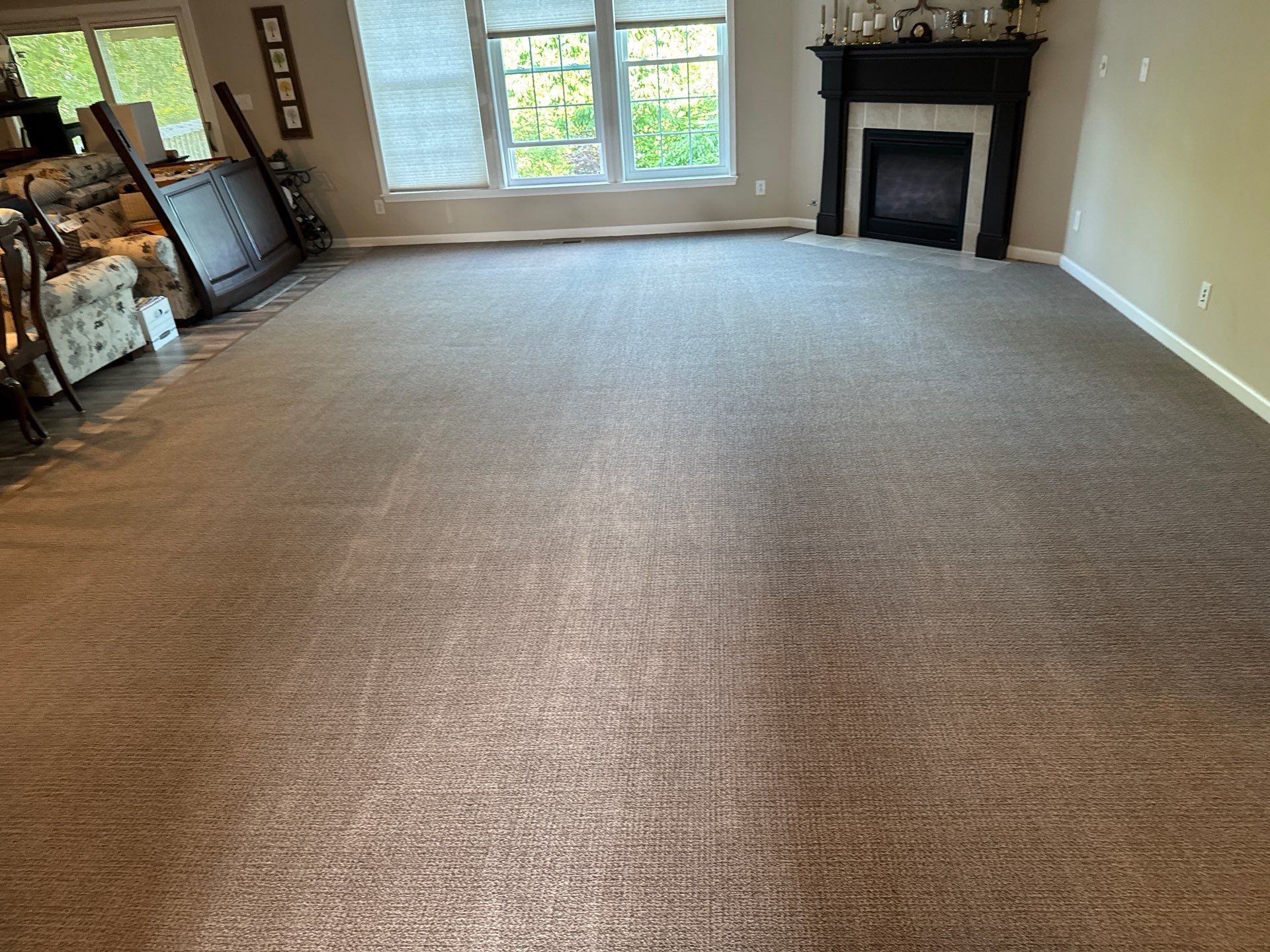 Full-Scale Fabrica Carpet and Luxury Vinyl Plank Installation in Indianapolis by Brothers Floor Covering INC.