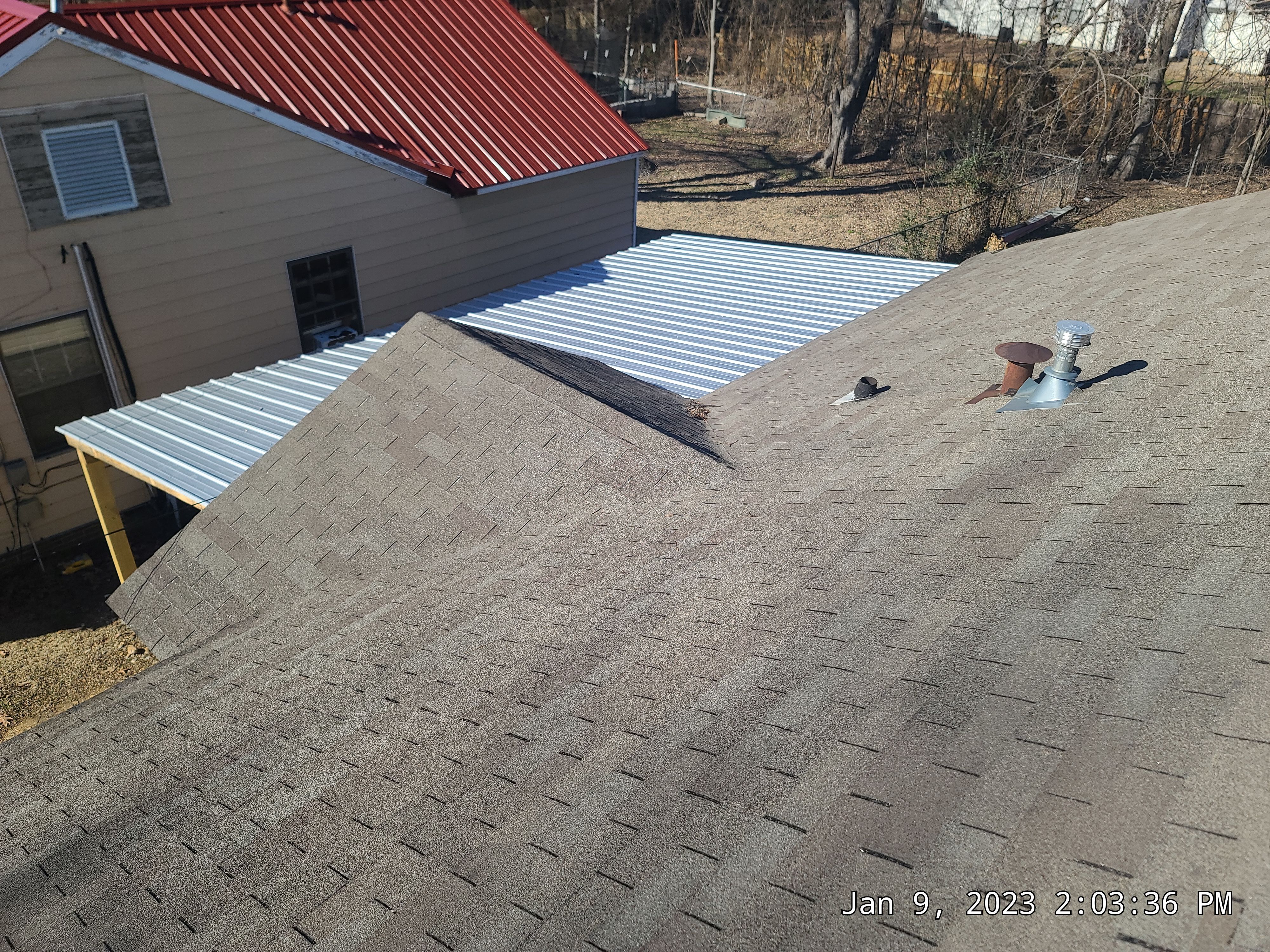 Residential Roofing Installation using 29 gauge metal by Hostetler Roofing
