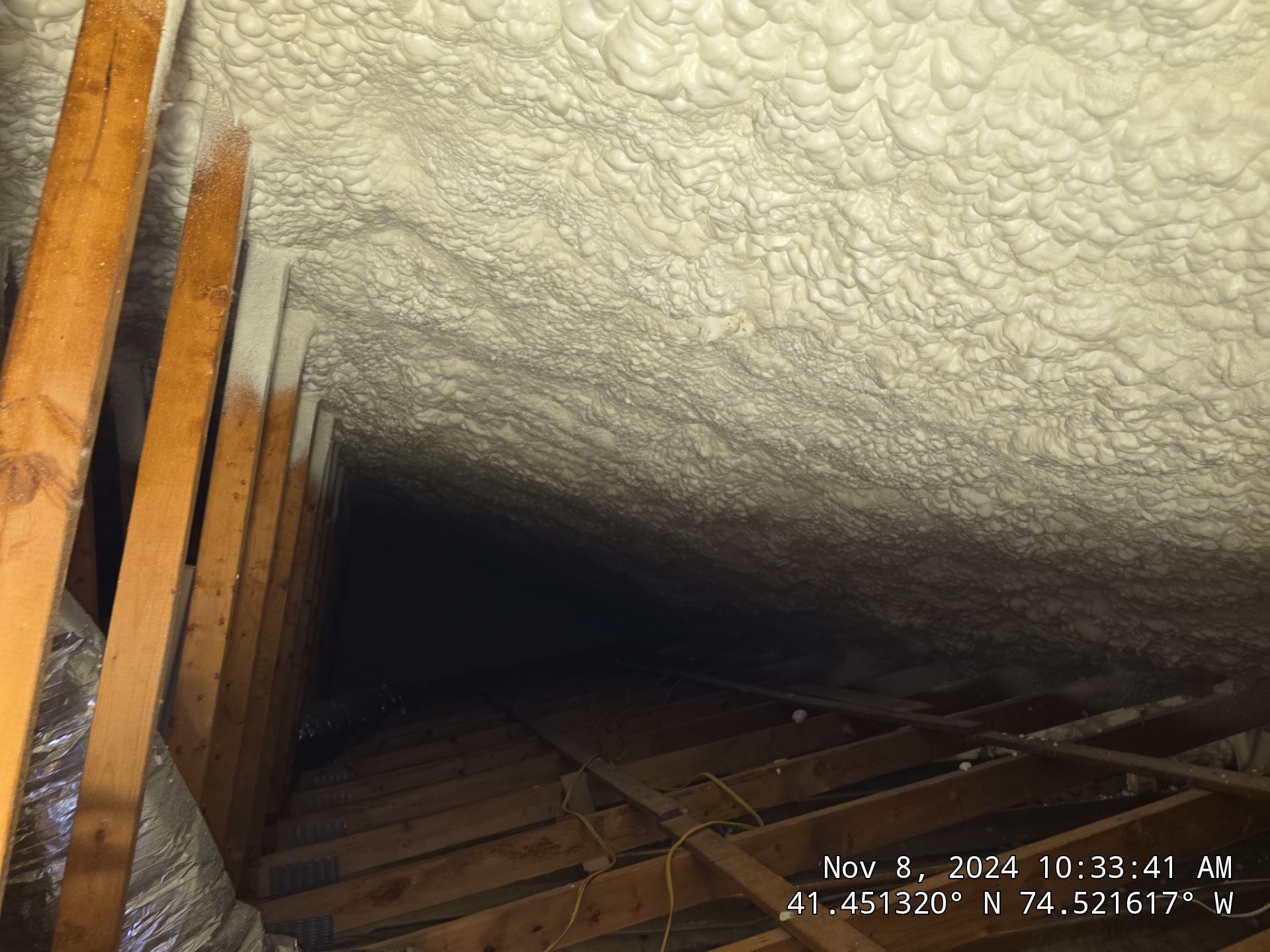 Attic Insulation using open cell spray foam by NYS Foam & Energy