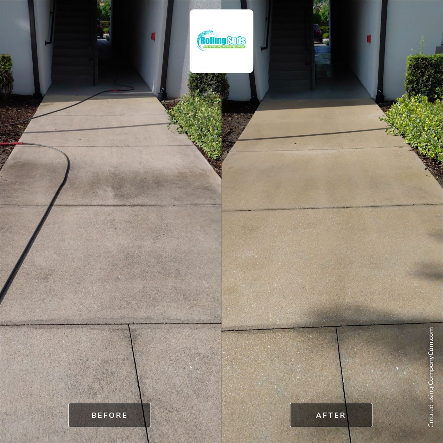 Apartment Flat Work by Rolling Suds Power Washing of Naples - Fort Myers