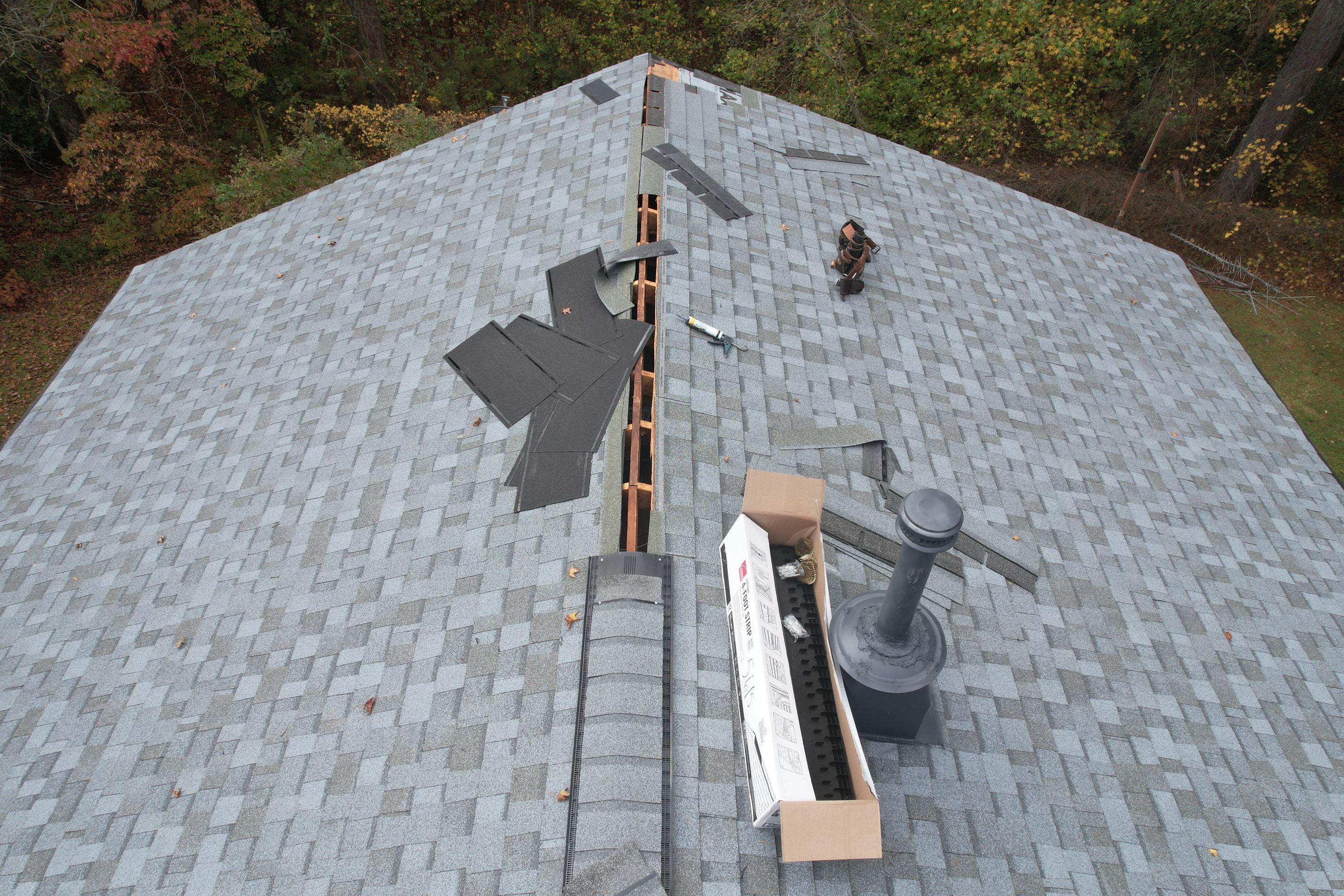 Residential Roof Replacement using Owens Corning Quary Gray by Inspector Roofing and Restoration