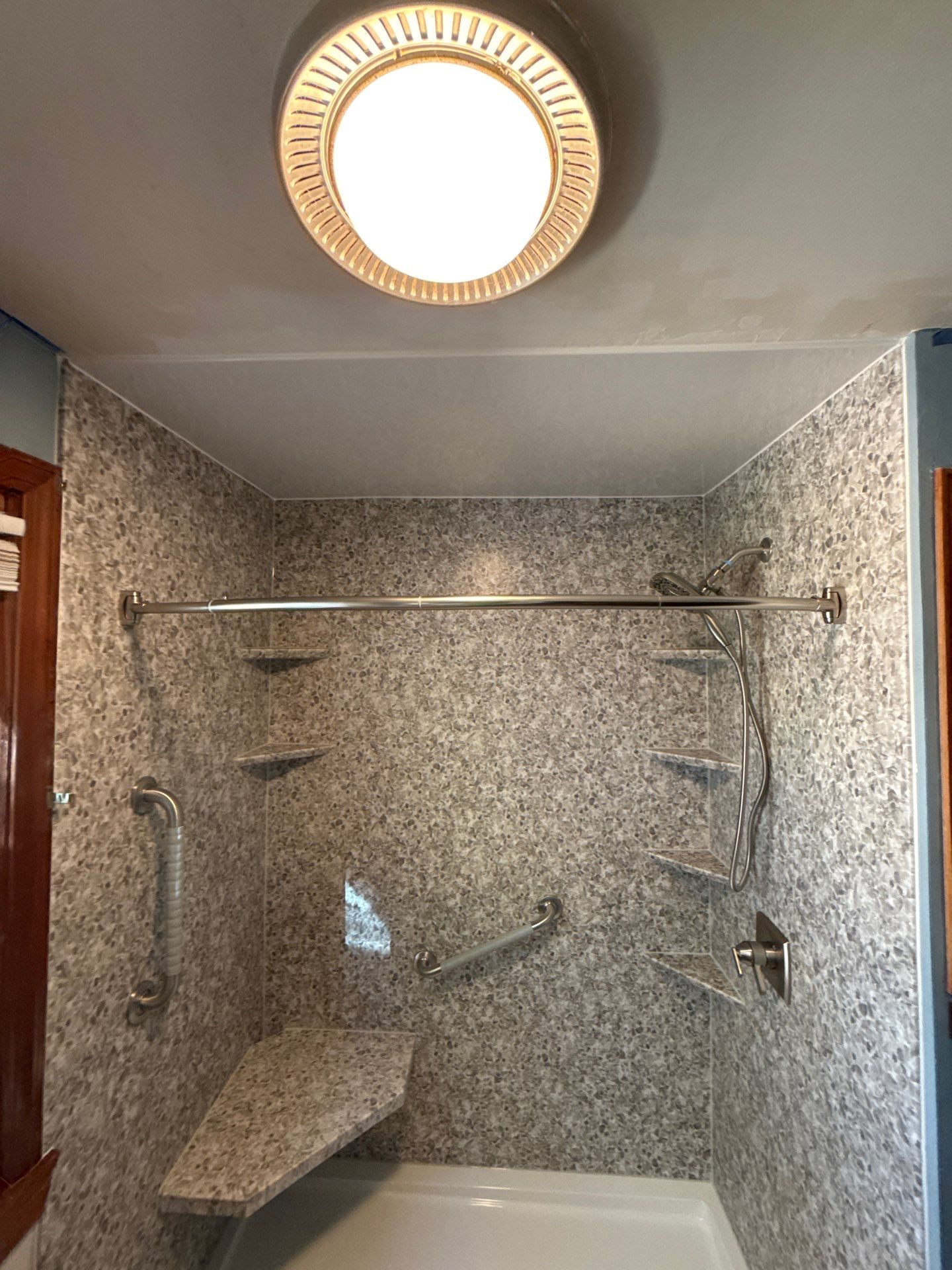 Tub to Walk-In Shower Conversion in Colebrook, CT by Yankee Home Improvement