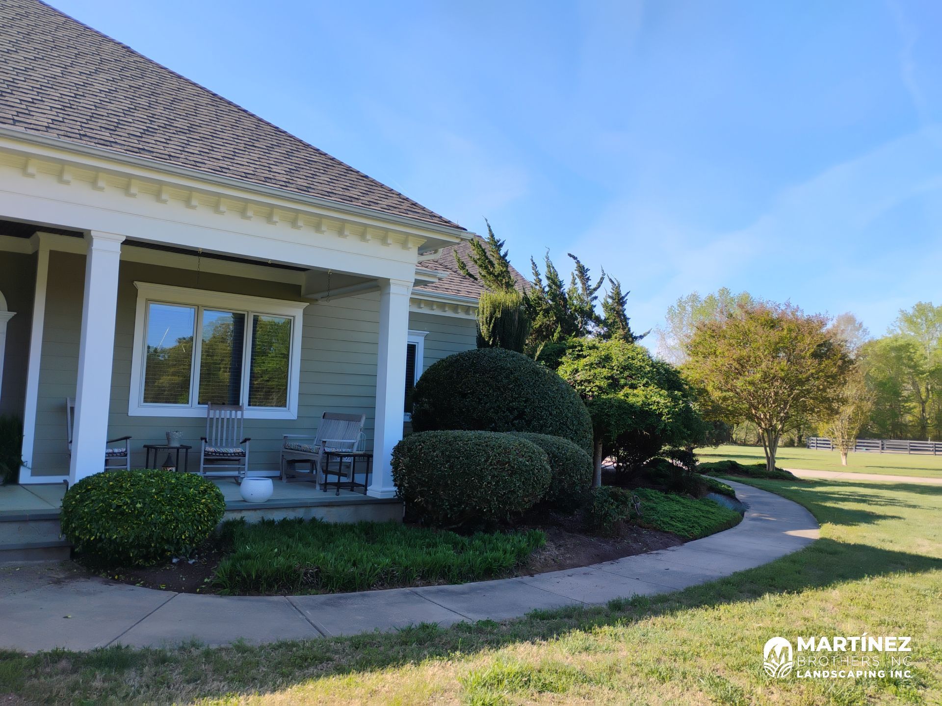 Trimming and landscaping in Hillsborough by Martinez Brother’s Nc Landscaping Inc