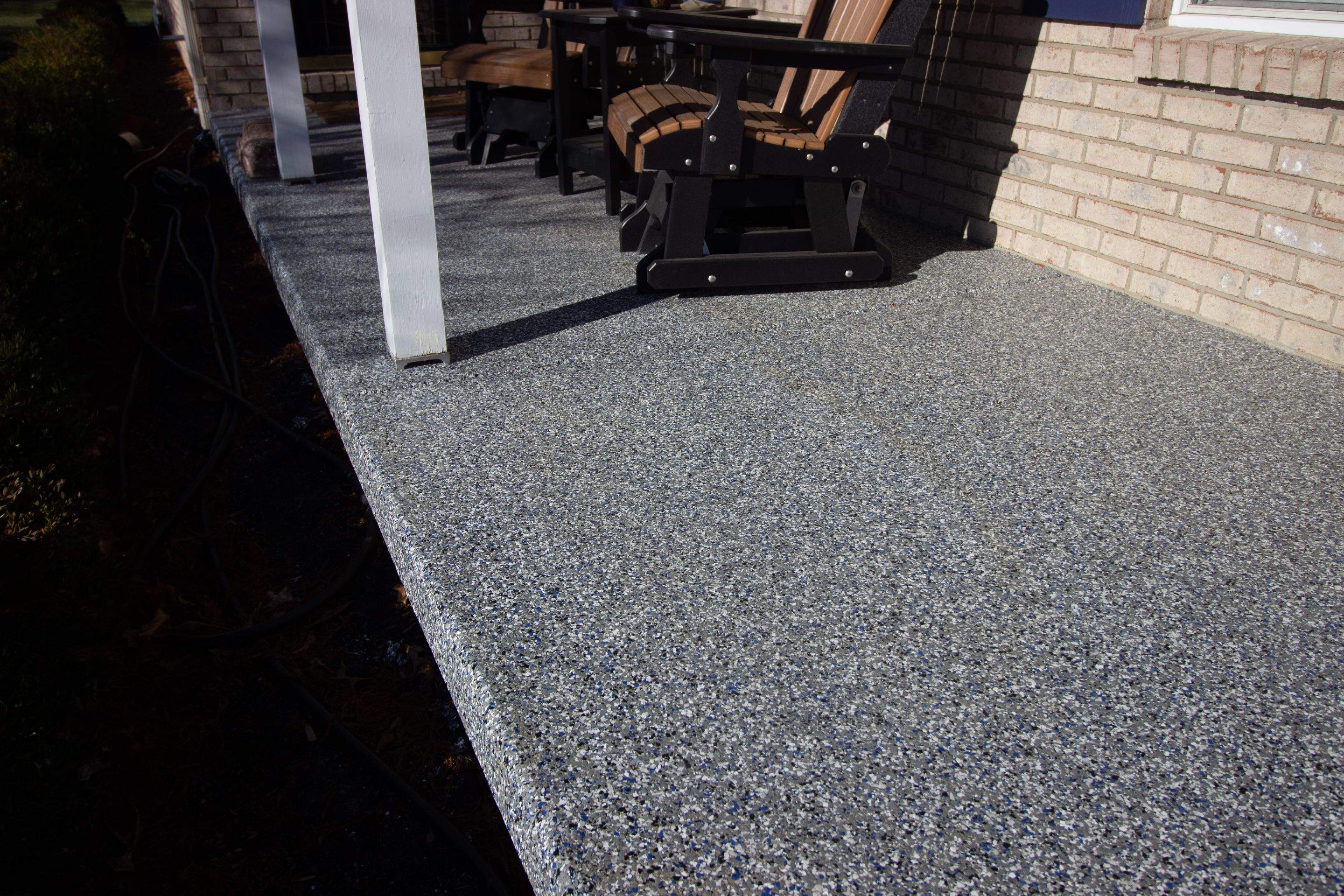 Patio Installation using Galaxy Blue by Your1DayFloor.com
