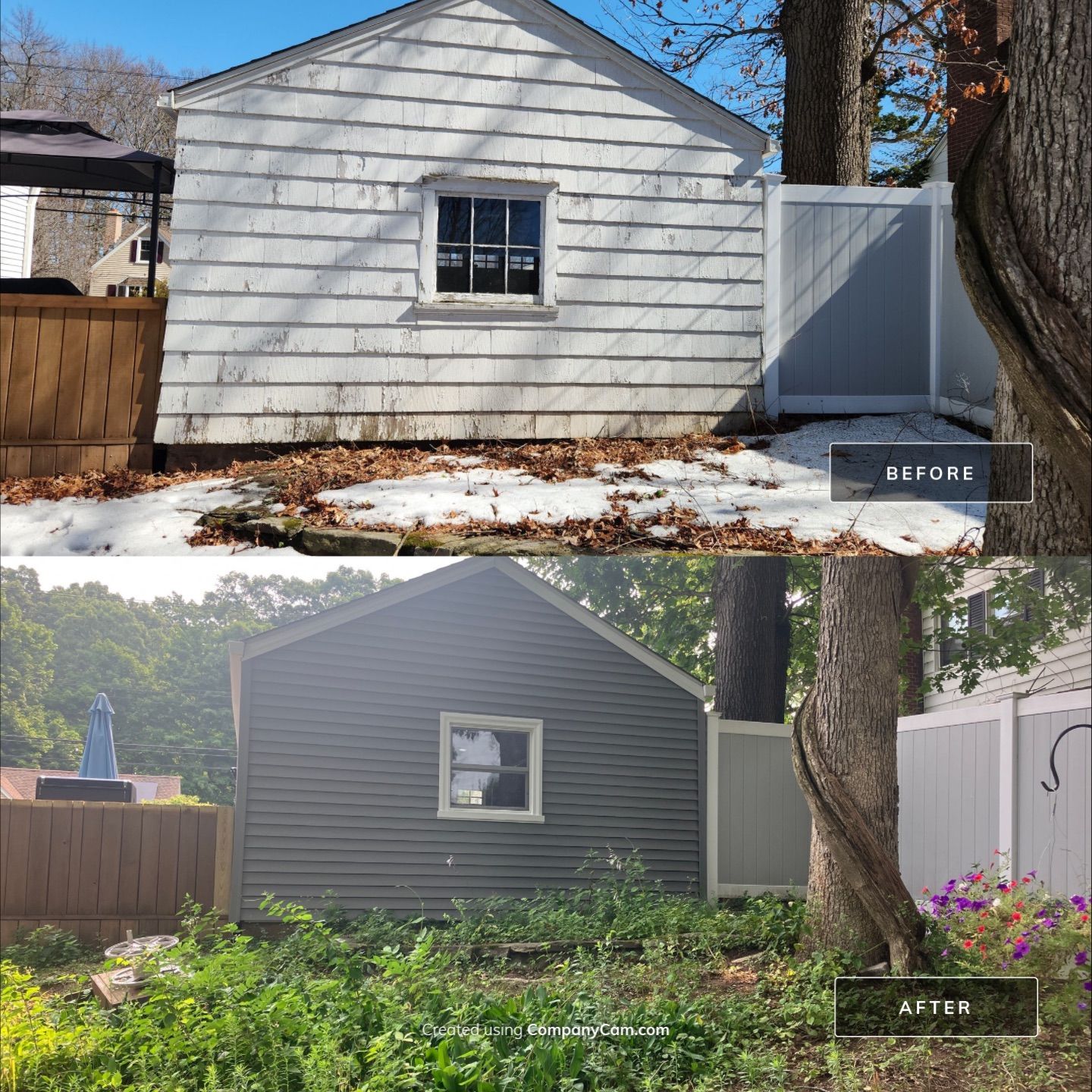 Stunning Siding Makeover with Cert Monogram D/4 x 16' clapboard, Charcoal Gray and Cert Monogram D/4x25' clapboard, Charcoal Gray by DiGiorgi Roofing and Siding Inc