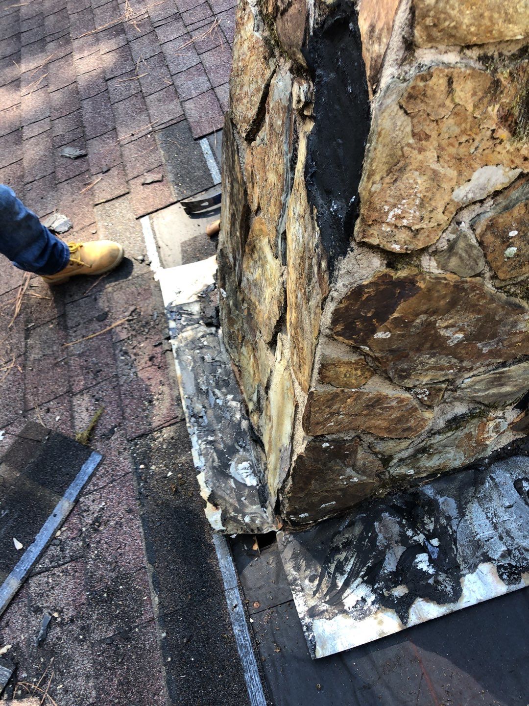 Chimney Flashing using Roof Repair by American Roofing NC