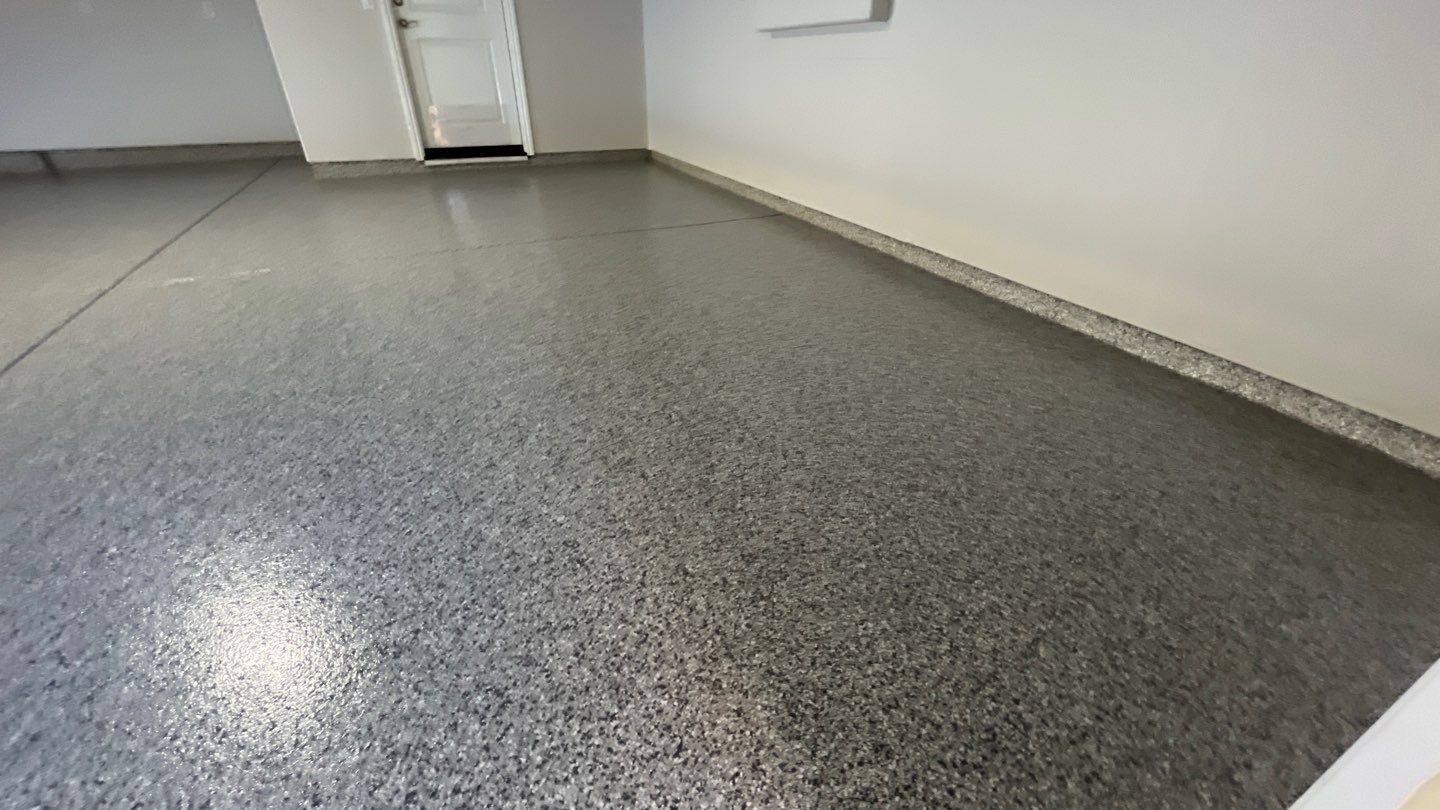 Garage Storage & Concrete Coating in Lathrop California  by Lancaster Painting