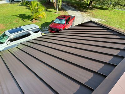 24ga 1.5" Mechanical Seam Mansard Brown 