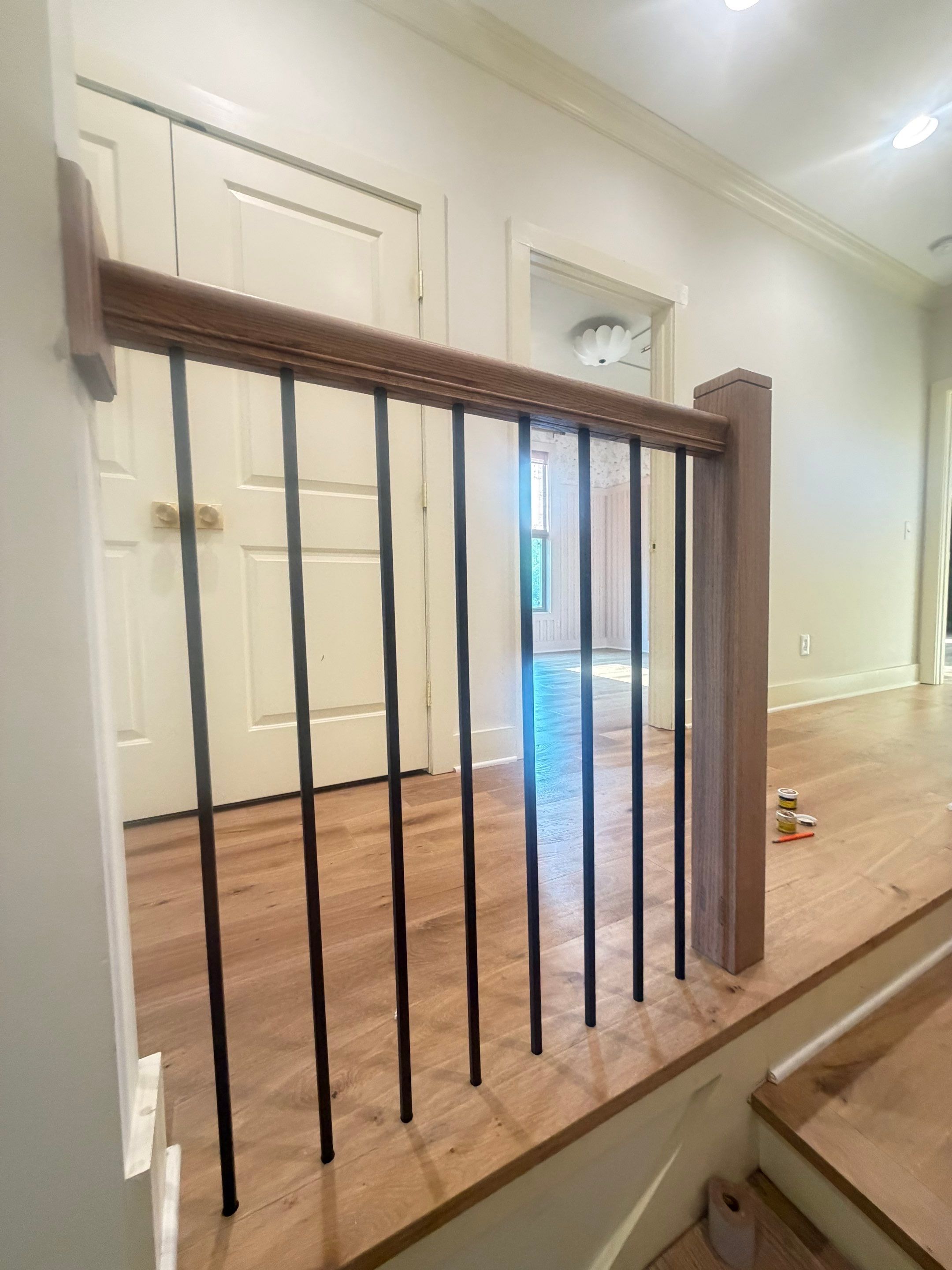White Oak Hardwood and Checkerboard Tile Installation by Footprints Floors of Nashville