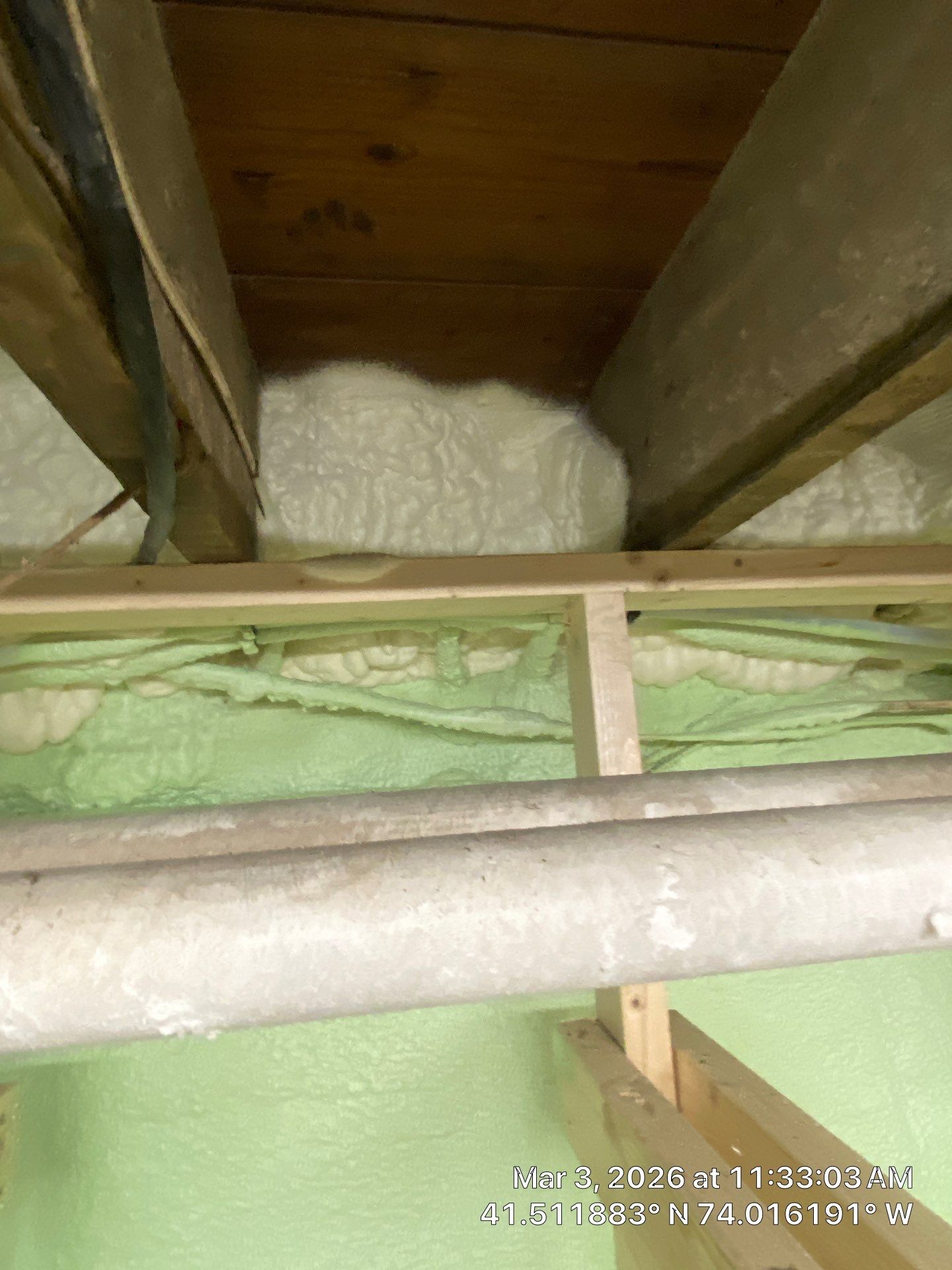 Attic Insulation using open cell spray foam by NYS Foam & Energy