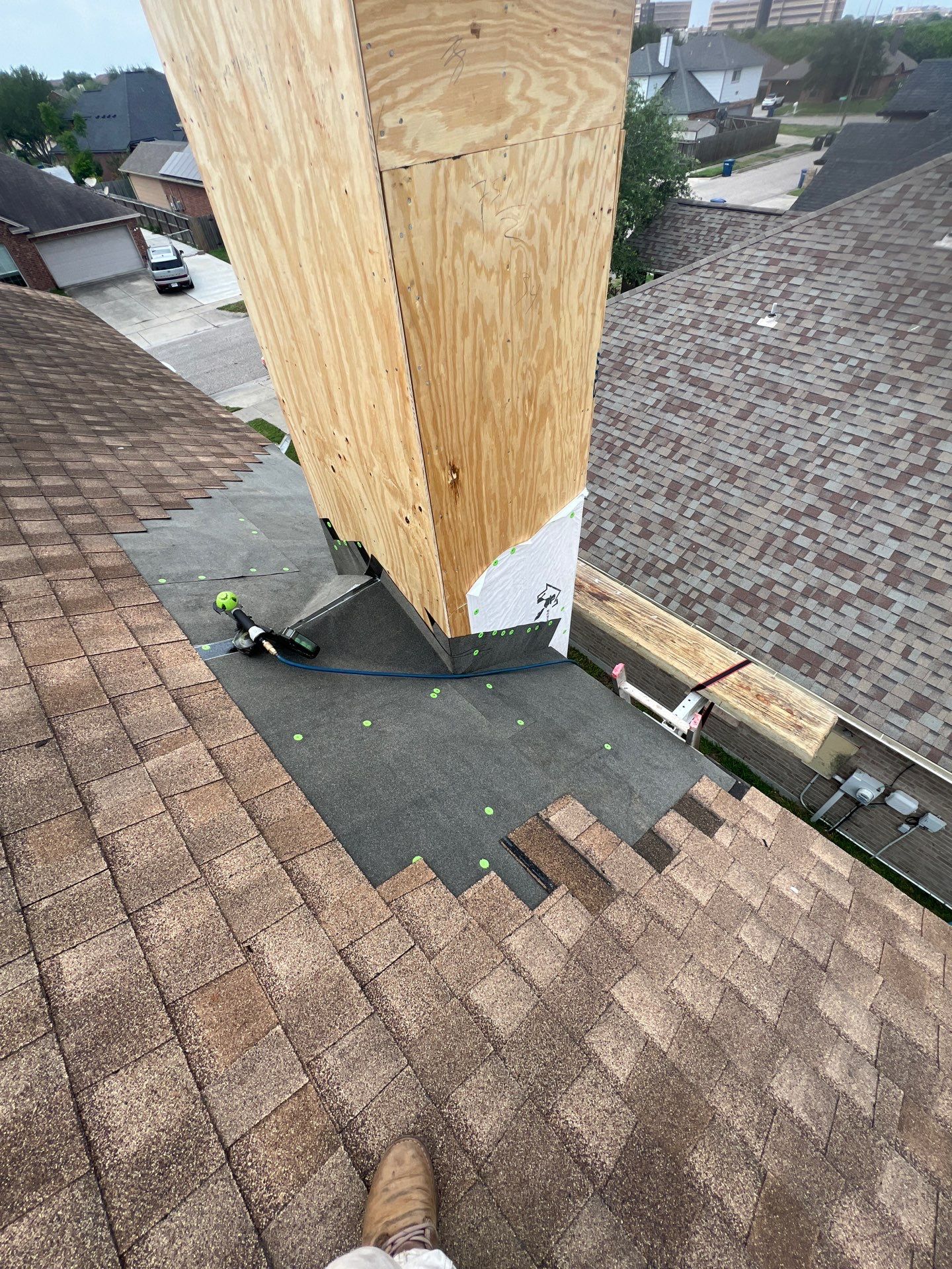 Chimney looks good but its BAD! by Bayfront Roofing and Construction