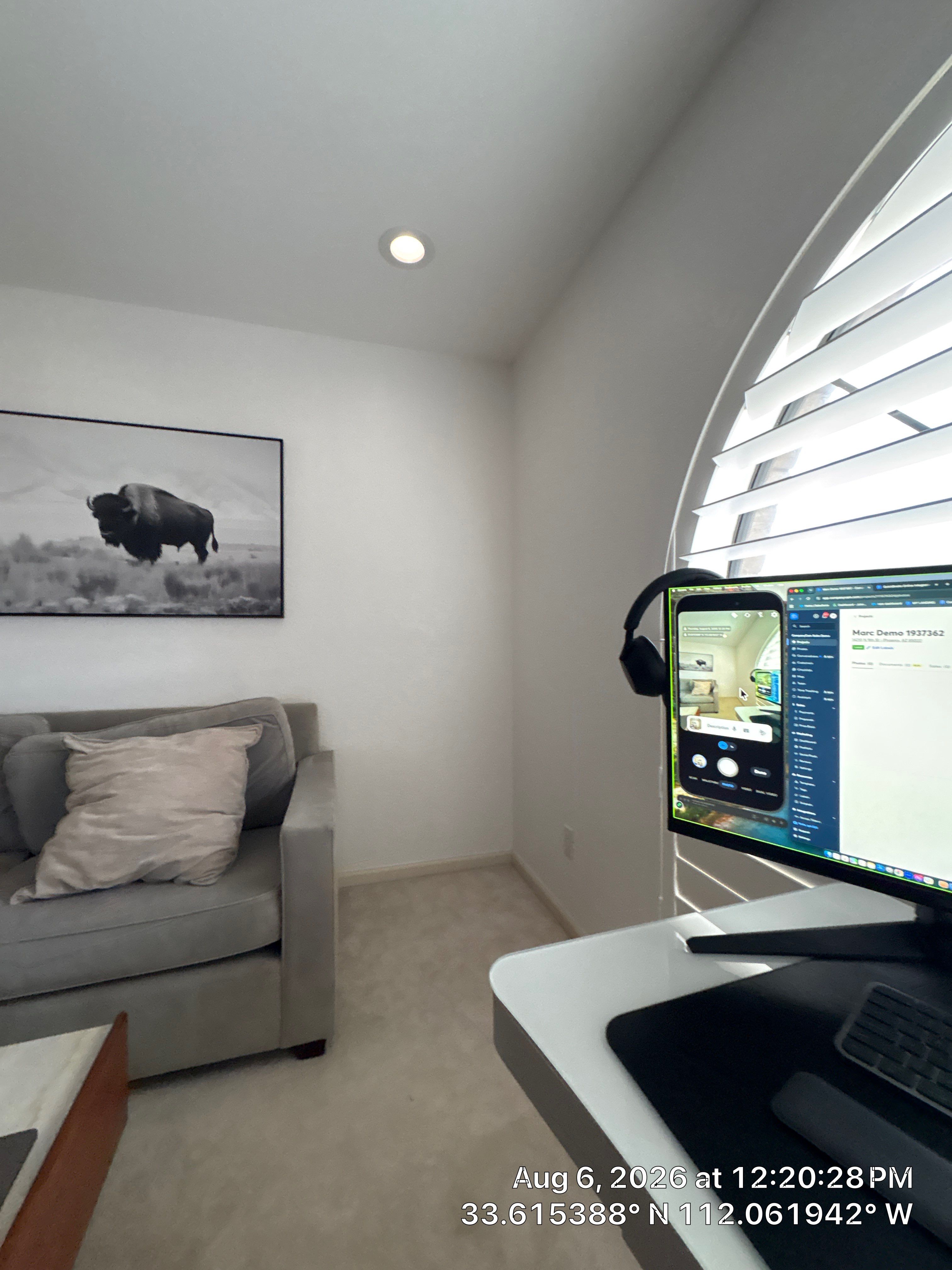 Modern Home Office Remodel with Custom Accent Wall in Phoenix by CompanyCam Sales Demo