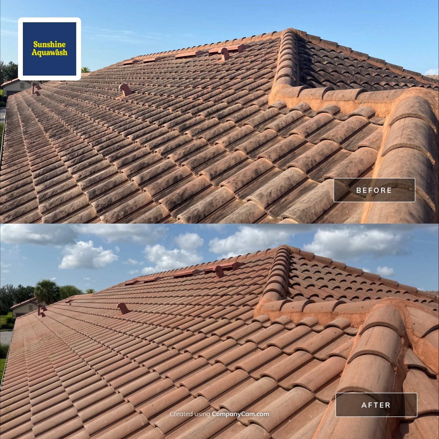 Roof Cleaning Soft Wash in Artisan Lakes Palmetto FL by Sunshine AquaWash