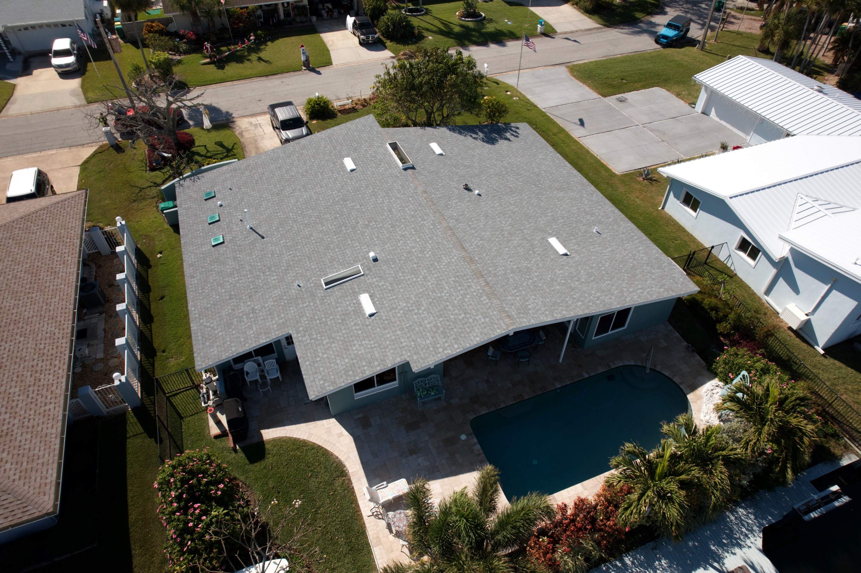 Cocoa Beach Roof Replacement Featuring Tamko Titan Shingles and Skylights by Wiedmann Construction & Roofing
