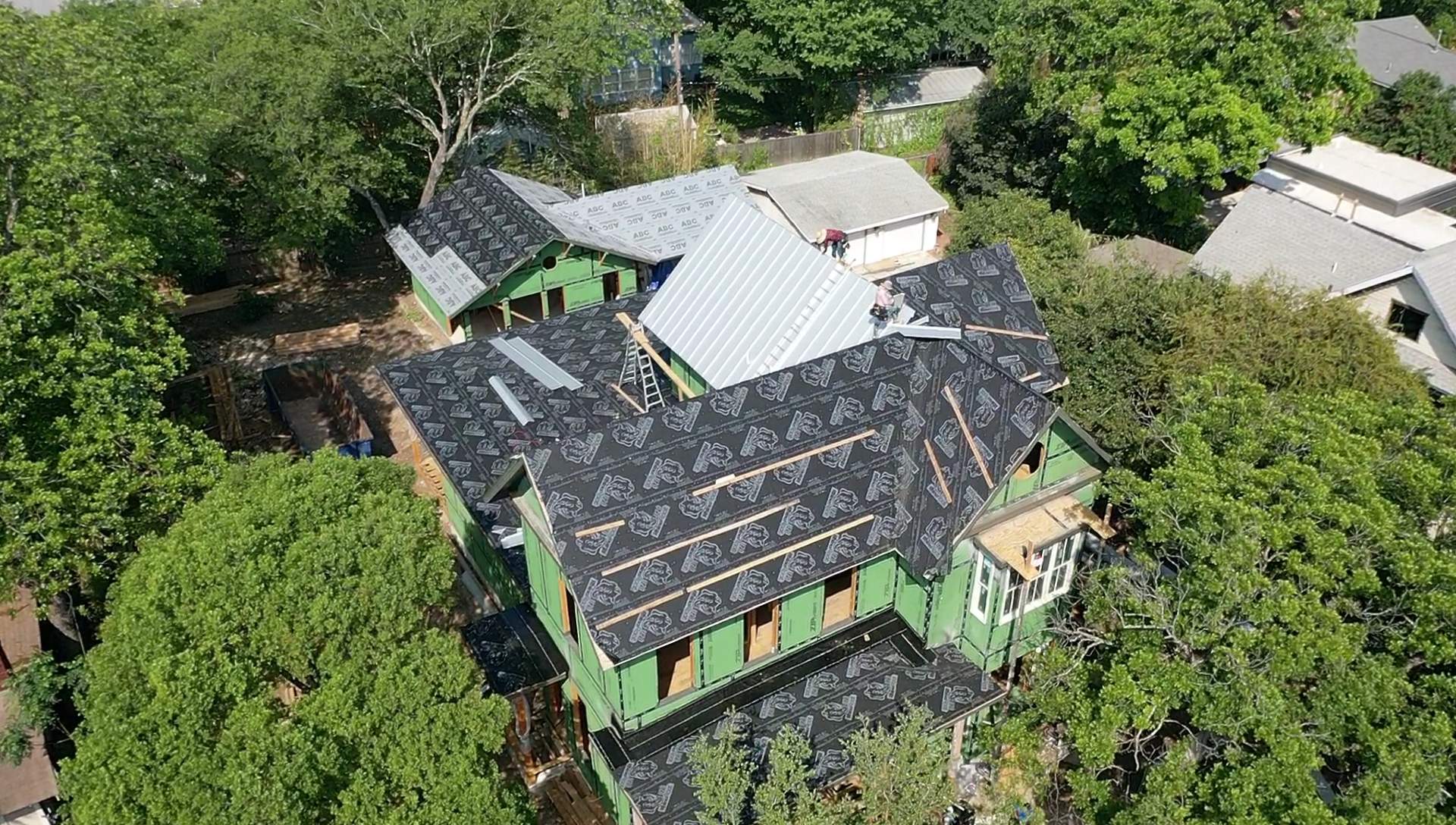 Residential Metal Roof Installation using McElroy Metal by Premier Roofing and Contracting