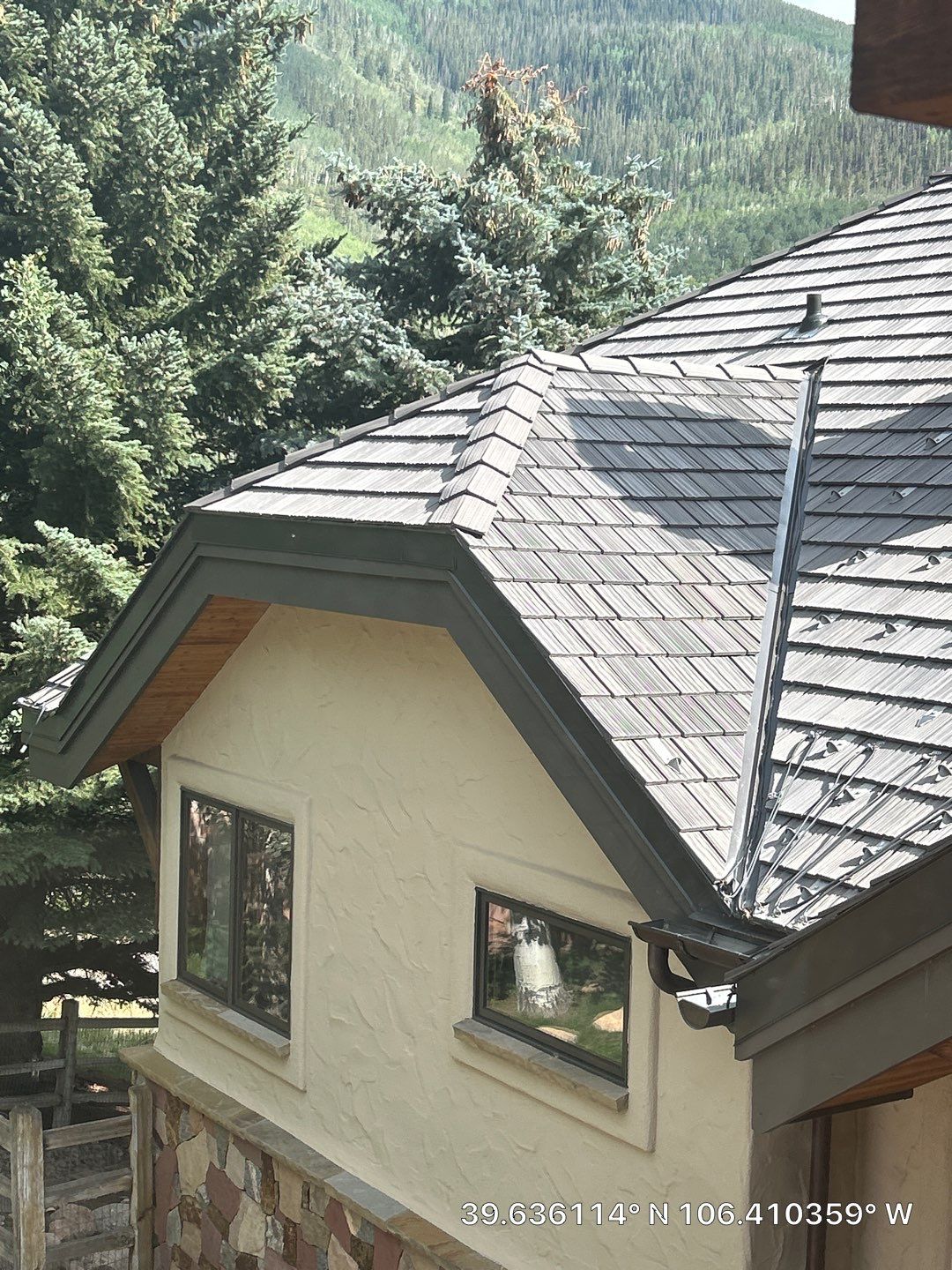 Residential Roof Installation and Stone Masonry Veneer in Vail by CompanyCam Sales Demo