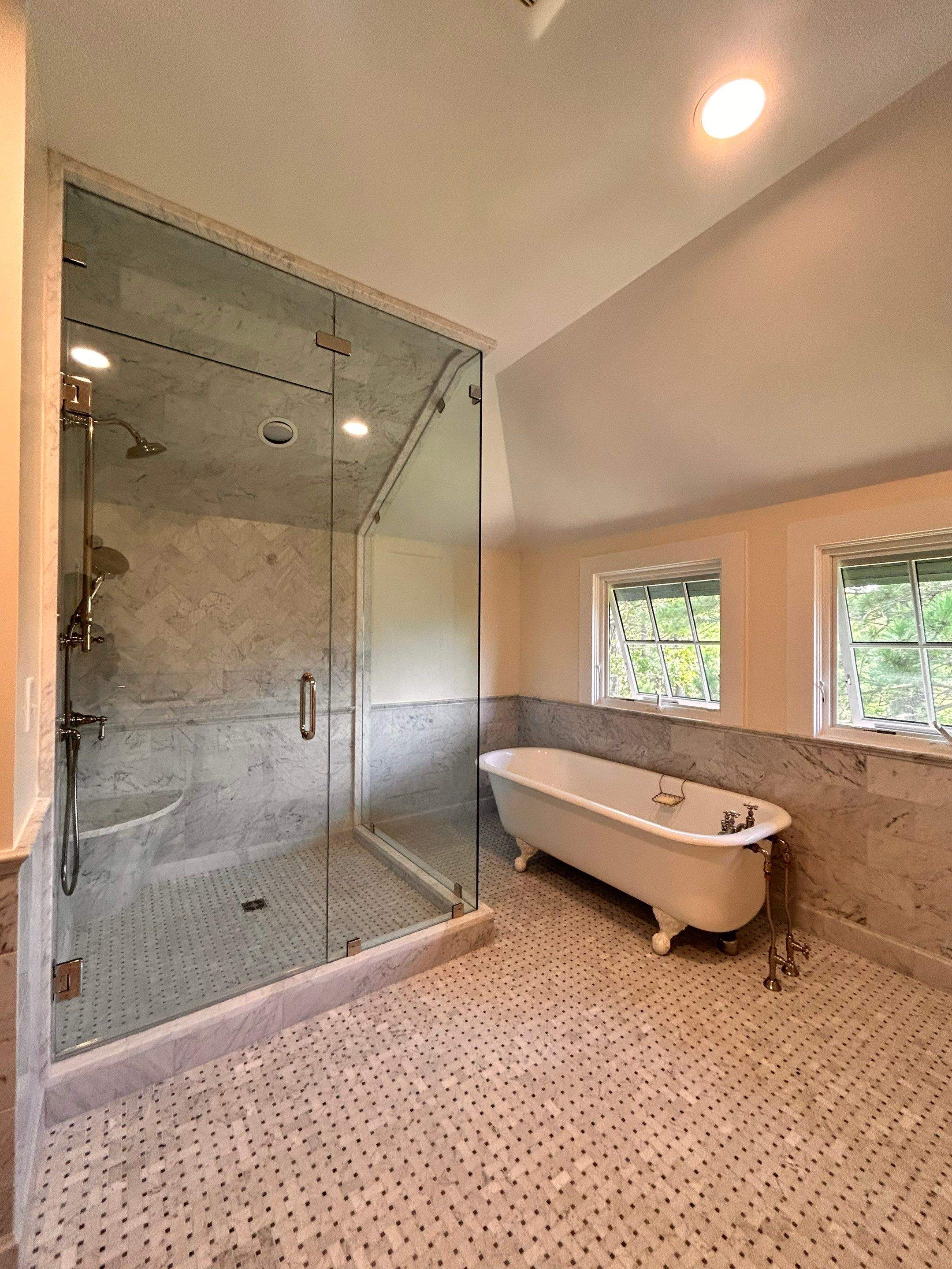 Multiple Frameless Showers by Cheshire Glass Company