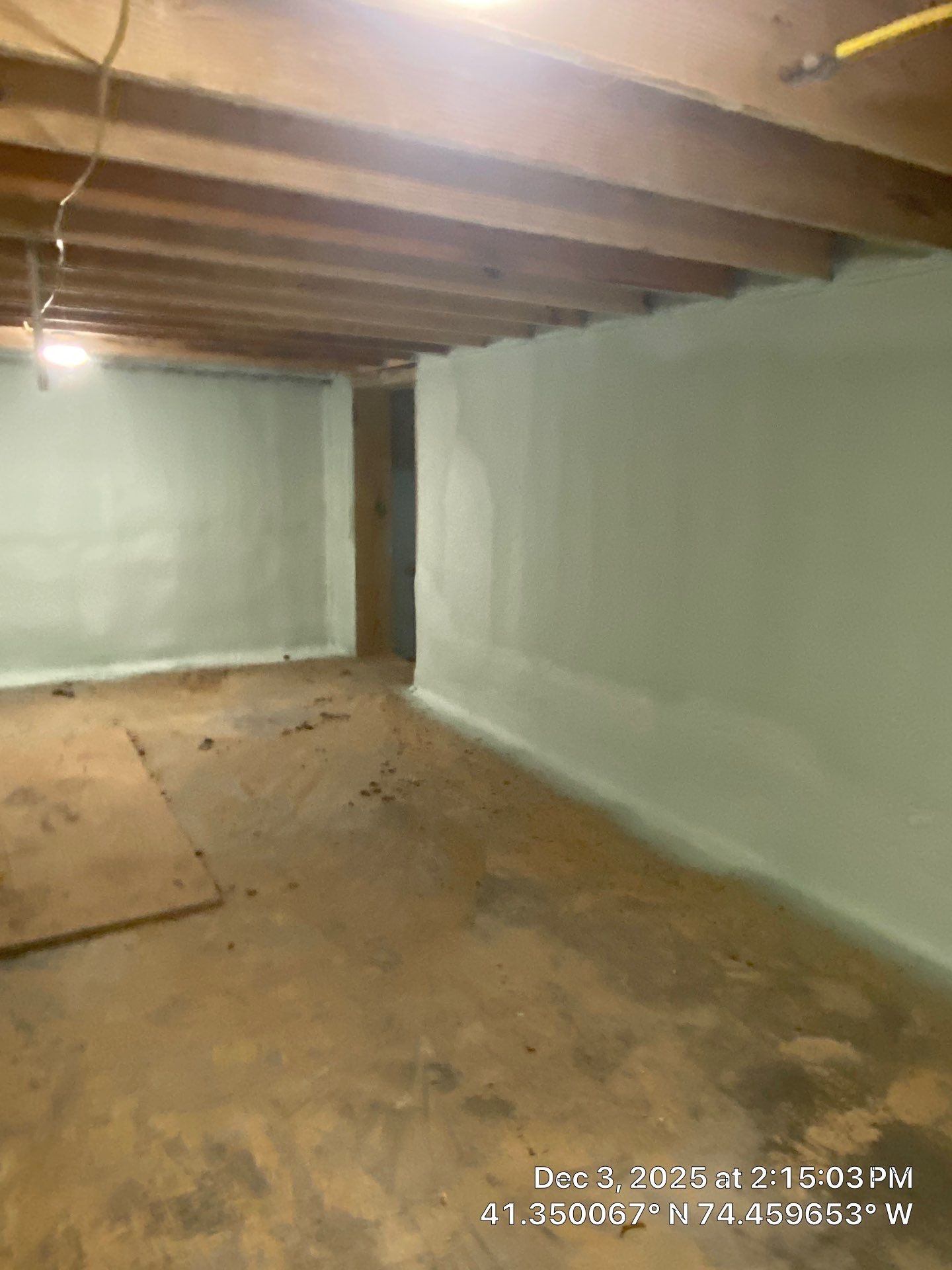 Basement Exterior Walls using Closed Cell Spray Foam by NYS Foam & Energy