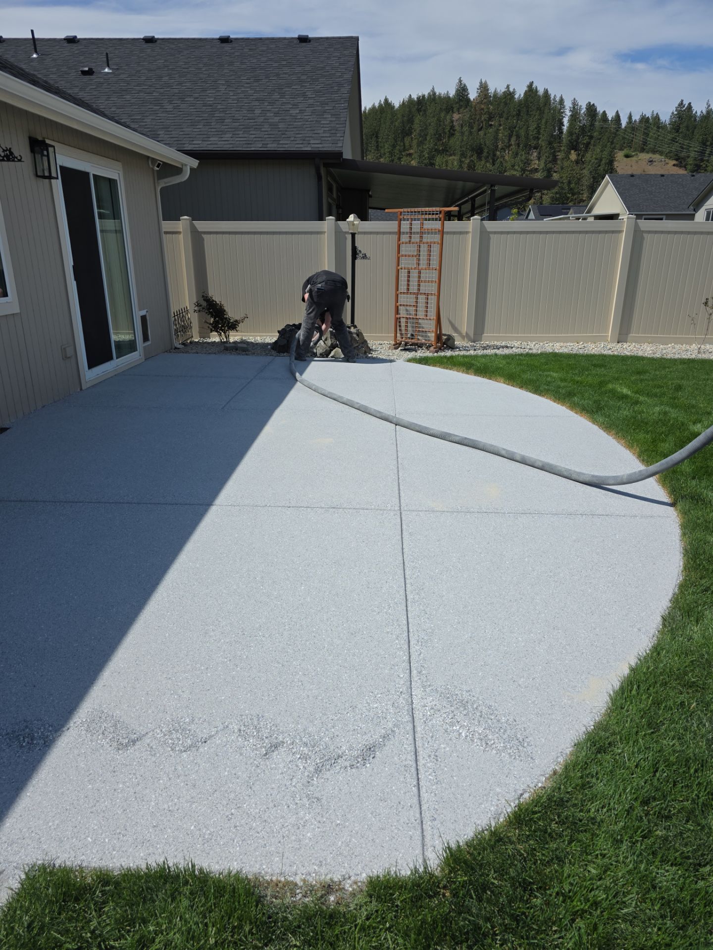 Patio Transformation using Battleship Hybrid by Croc Coatings, LLC