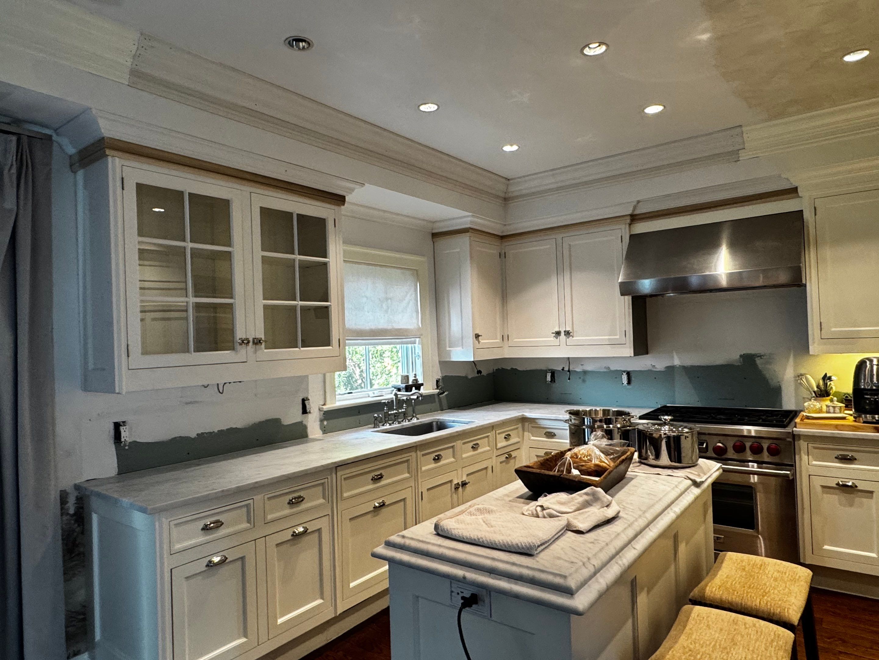 Water Damage Repairs in Luxury Kitchen and Primary Bathroom by Fox Hill Luxury Real Estate Services