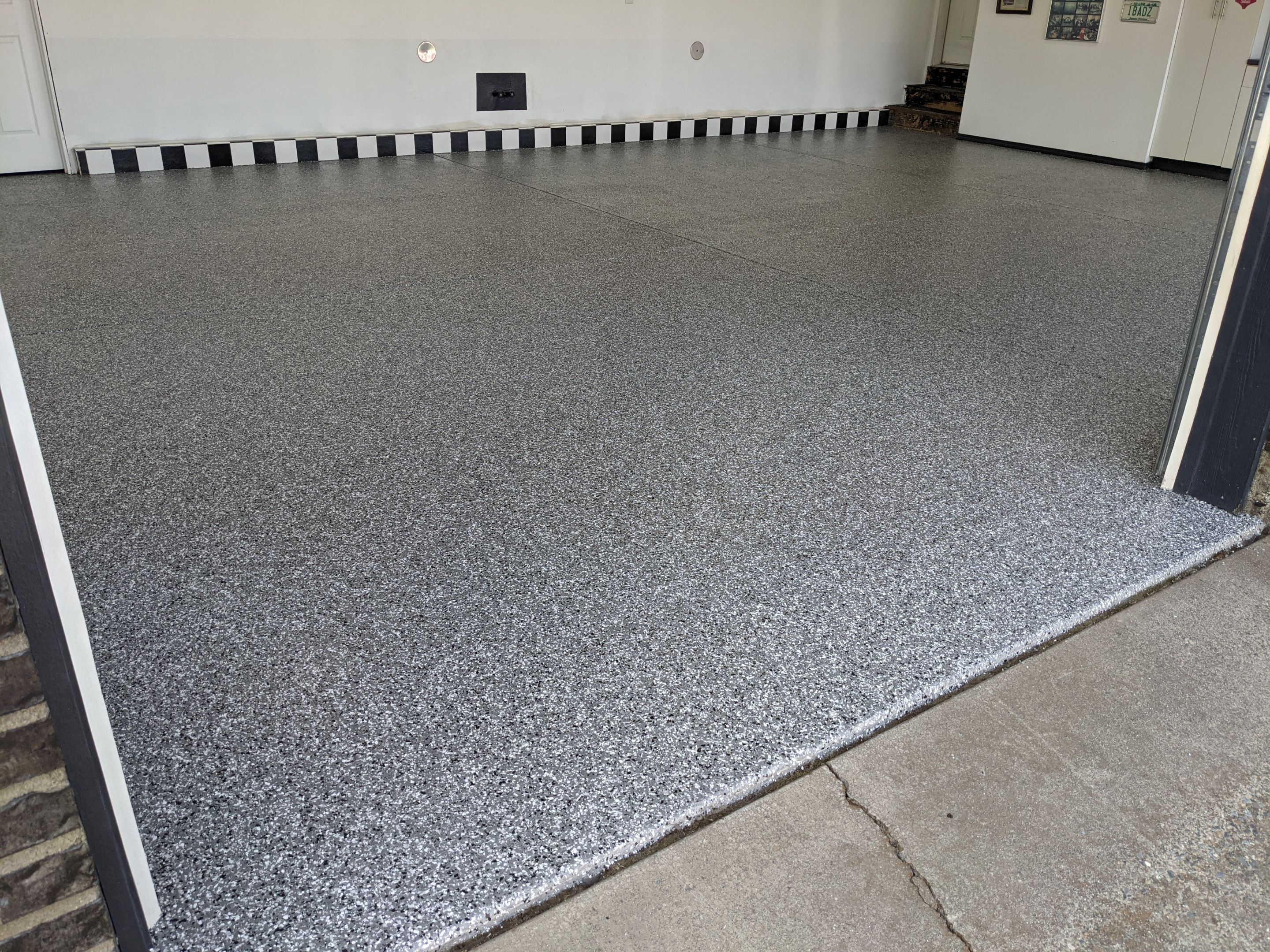 Garage Transformation using Smoke by Croc Coatings, LLC