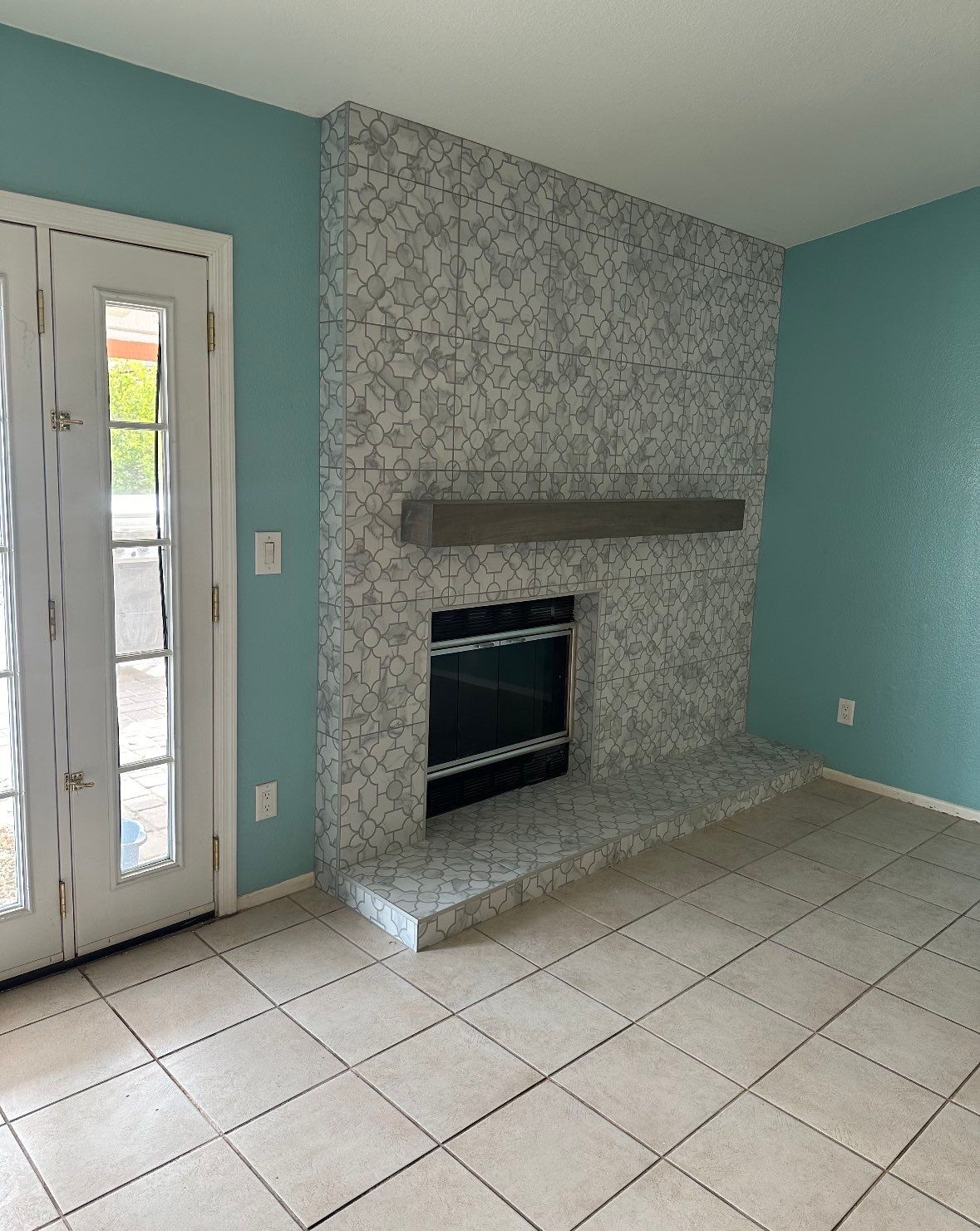 Fireplace using Tile by Footprints Floors of Chandler 