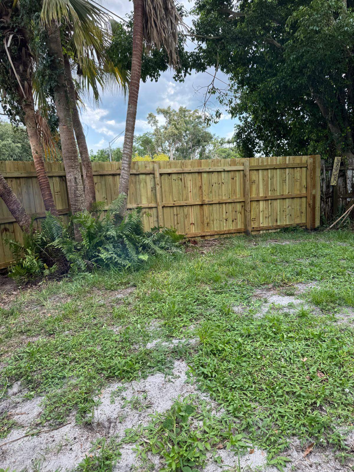 Pressure-Treated Wood Privacy Fence Installation in Sarasota by True Fence LLC
