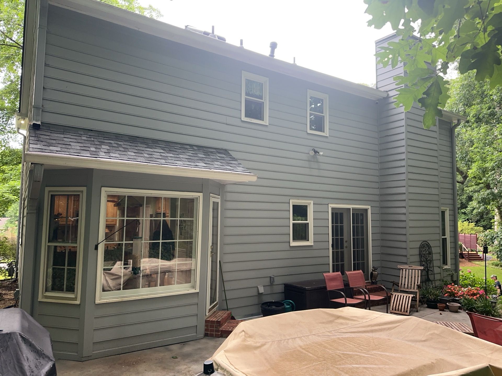 Marietta, GA Deck and Covered Porch Build, Sliding Door Installation, Window Replacement, & more by Nelson Exteriors 
